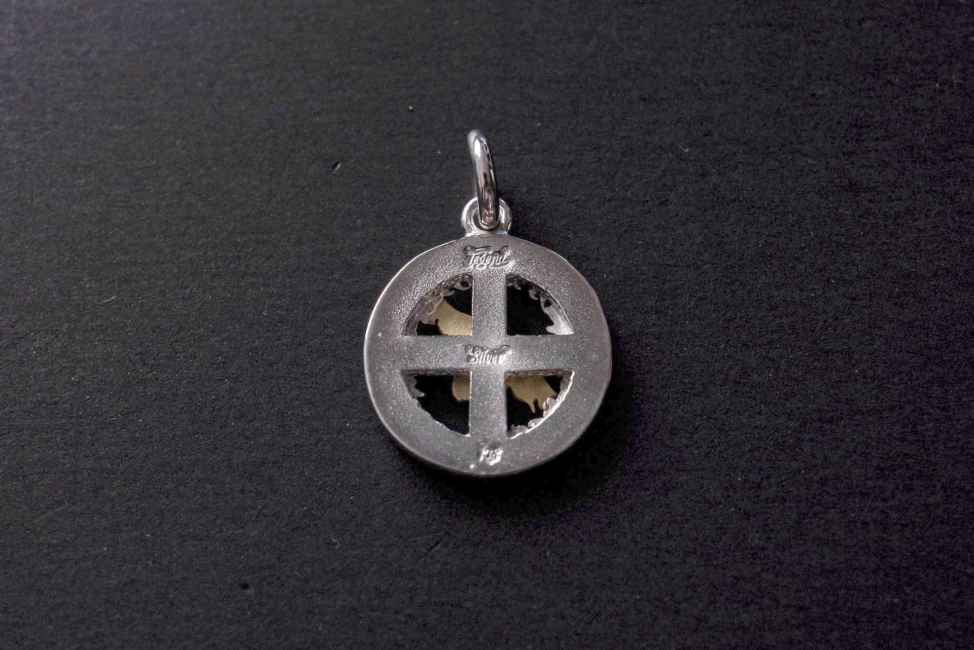 Legend Size Small Medicine Wheel with 18K Gold Flying Eagle Pendant (P-137-S)