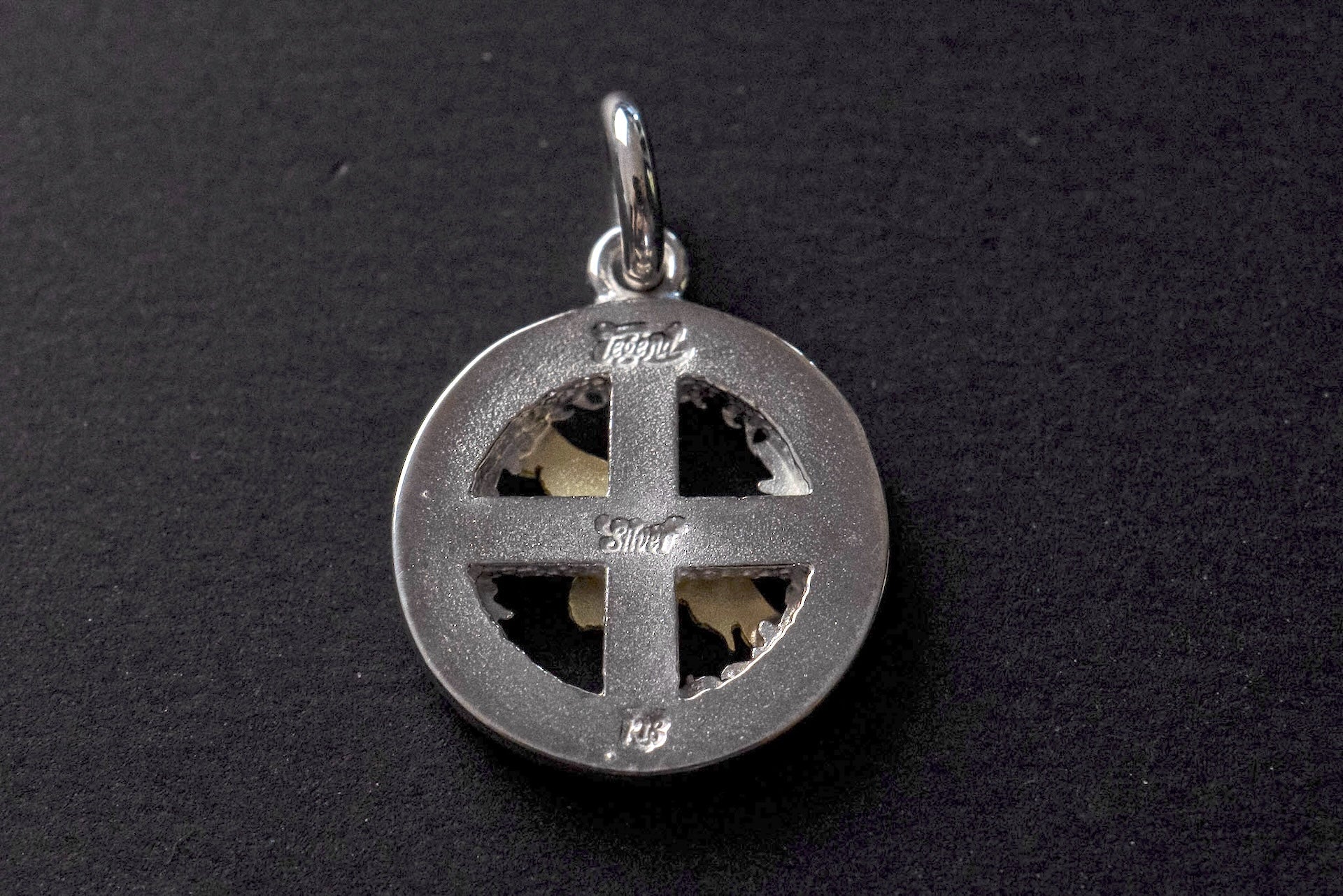 Legend Size Small Medicine Wheel with 18K Gold Flying Eagle Pendant (P-137-S)