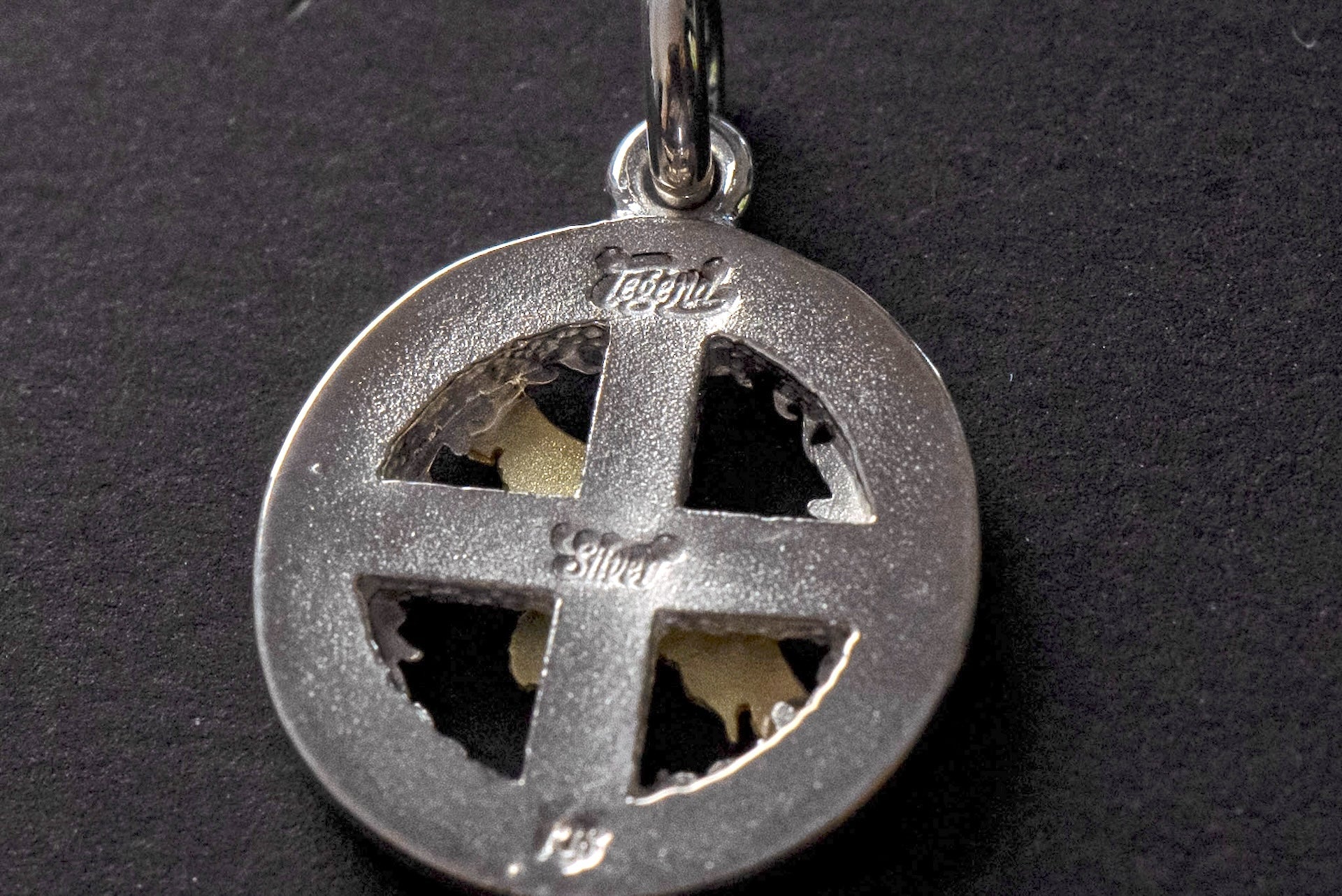 Legend Size Small Medicine Wheel with 18K Gold Flying Eagle Pendant (P-137-S)