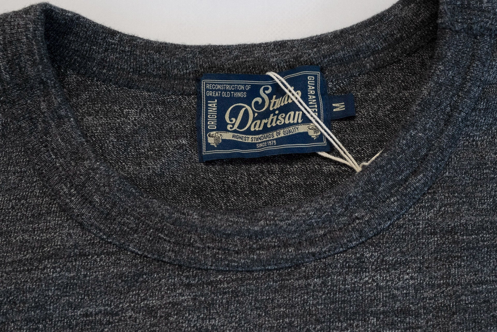 Studio D'Artisan X CORLECTION 7.5oz 'Suvin Gold' Ultimate Loopwheeled L/S Tee (Heather Ink)