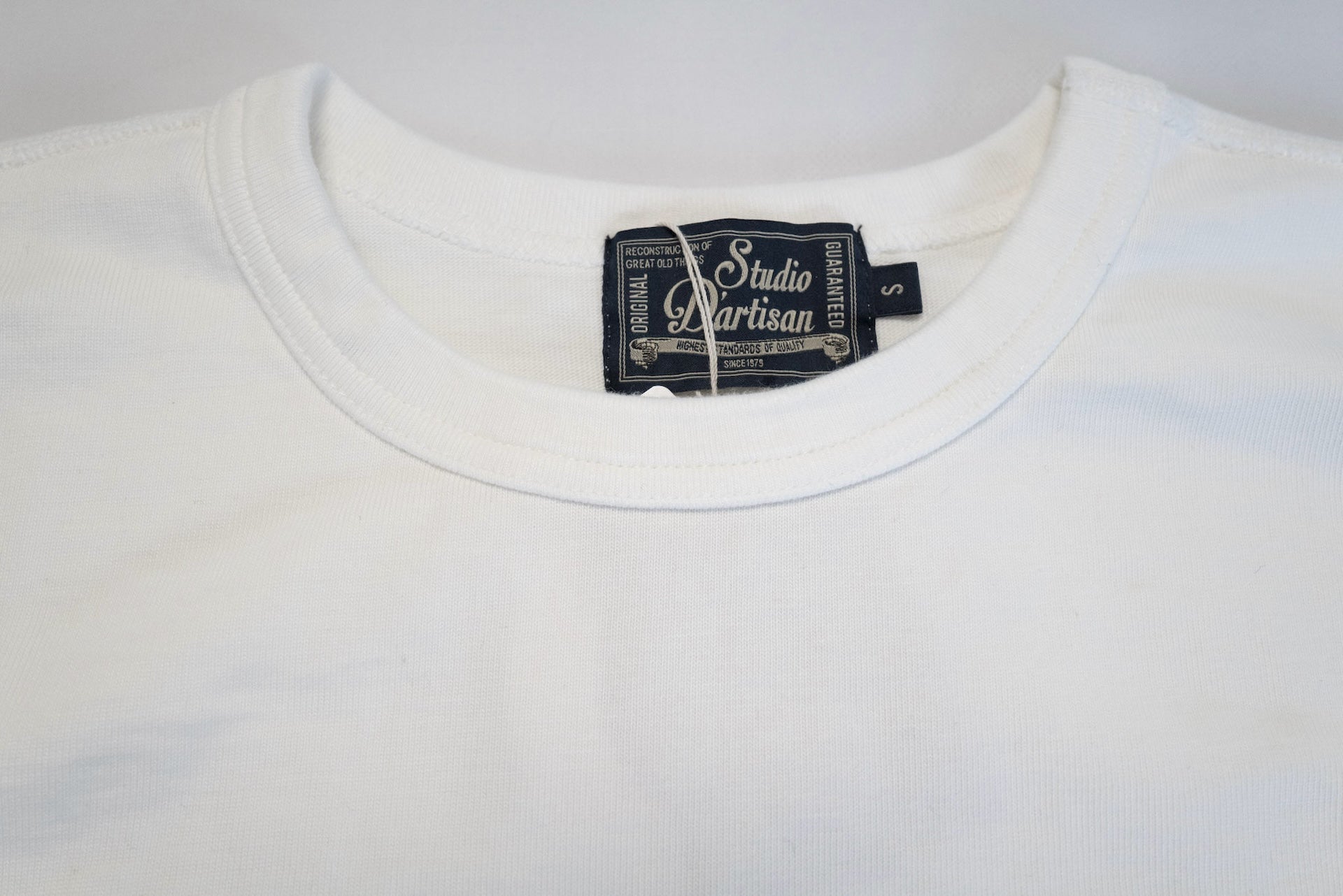 Studio D'Artisan X CORLECTION 7.5oz 'Suvin Gold' Ultimate Loopwheeled L/S Tee (White)