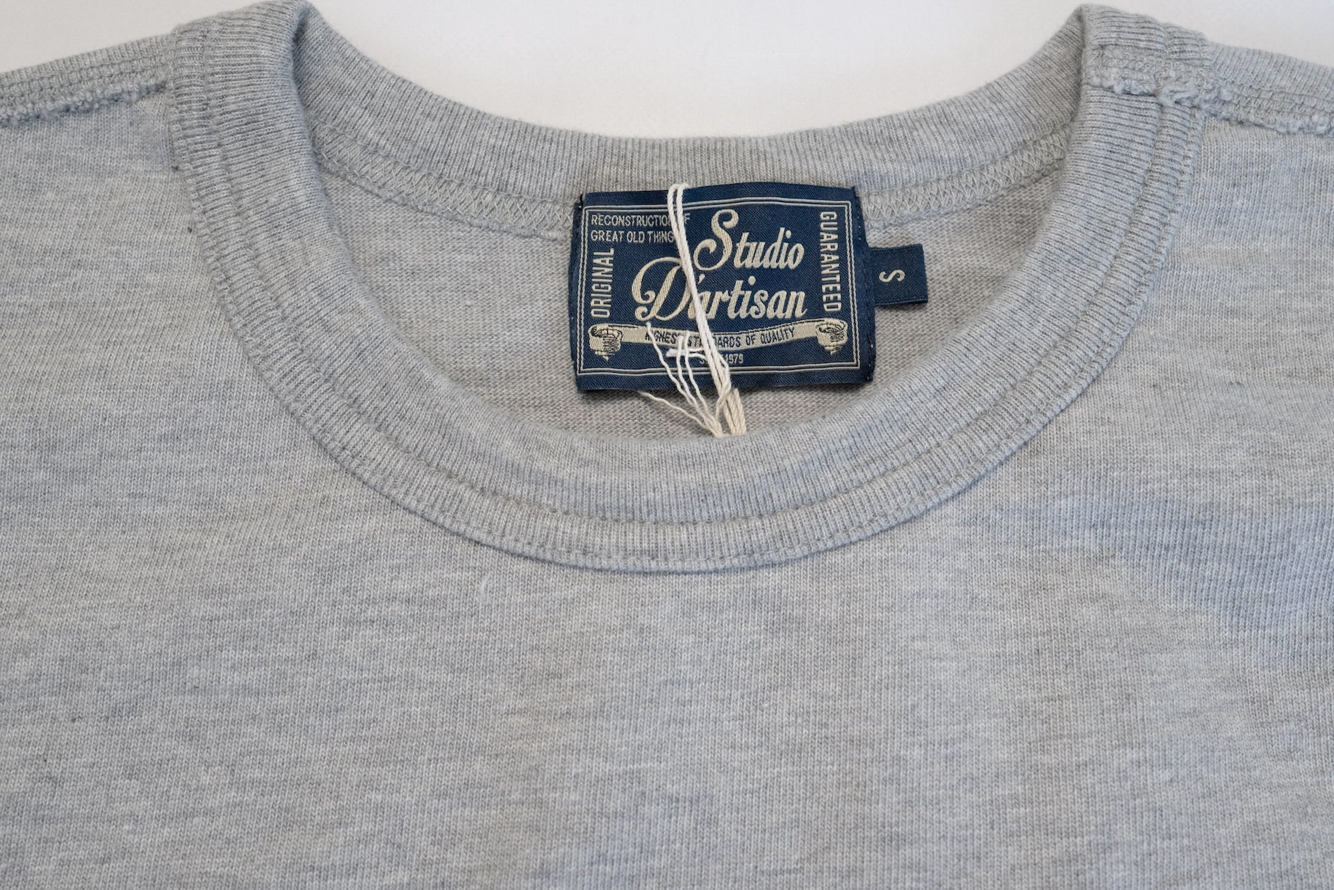Studio D'Artisan X CORLECTION 7.5oz 'Suvin Gold' Ultimate Loopwheeled L/S Tee (Heather Grey)