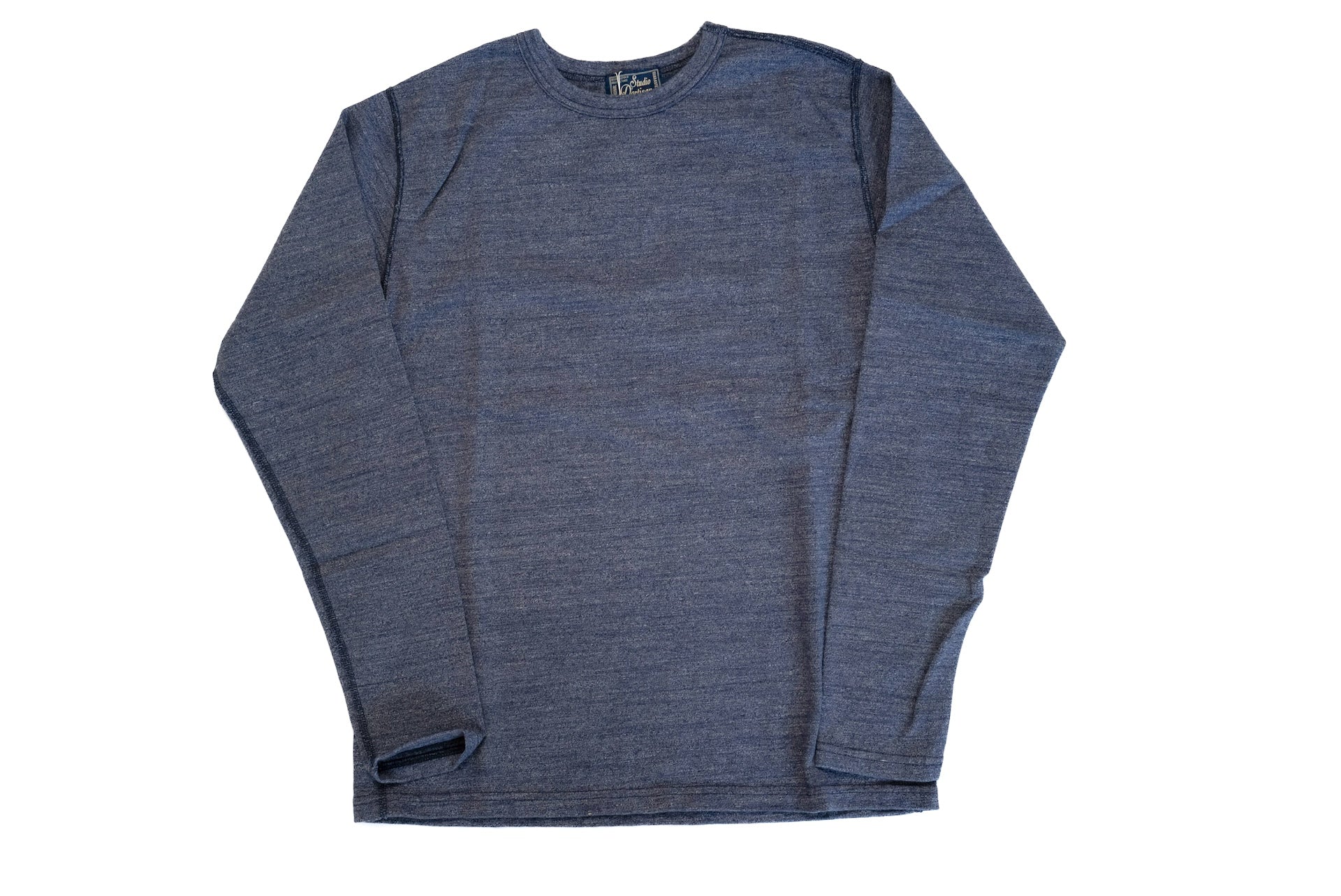 Studio D'Artisan X CORLECTION 7.5oz 'Suvin Gold' Ultimate Loopwheeled L/S Tee (Heather Navy)