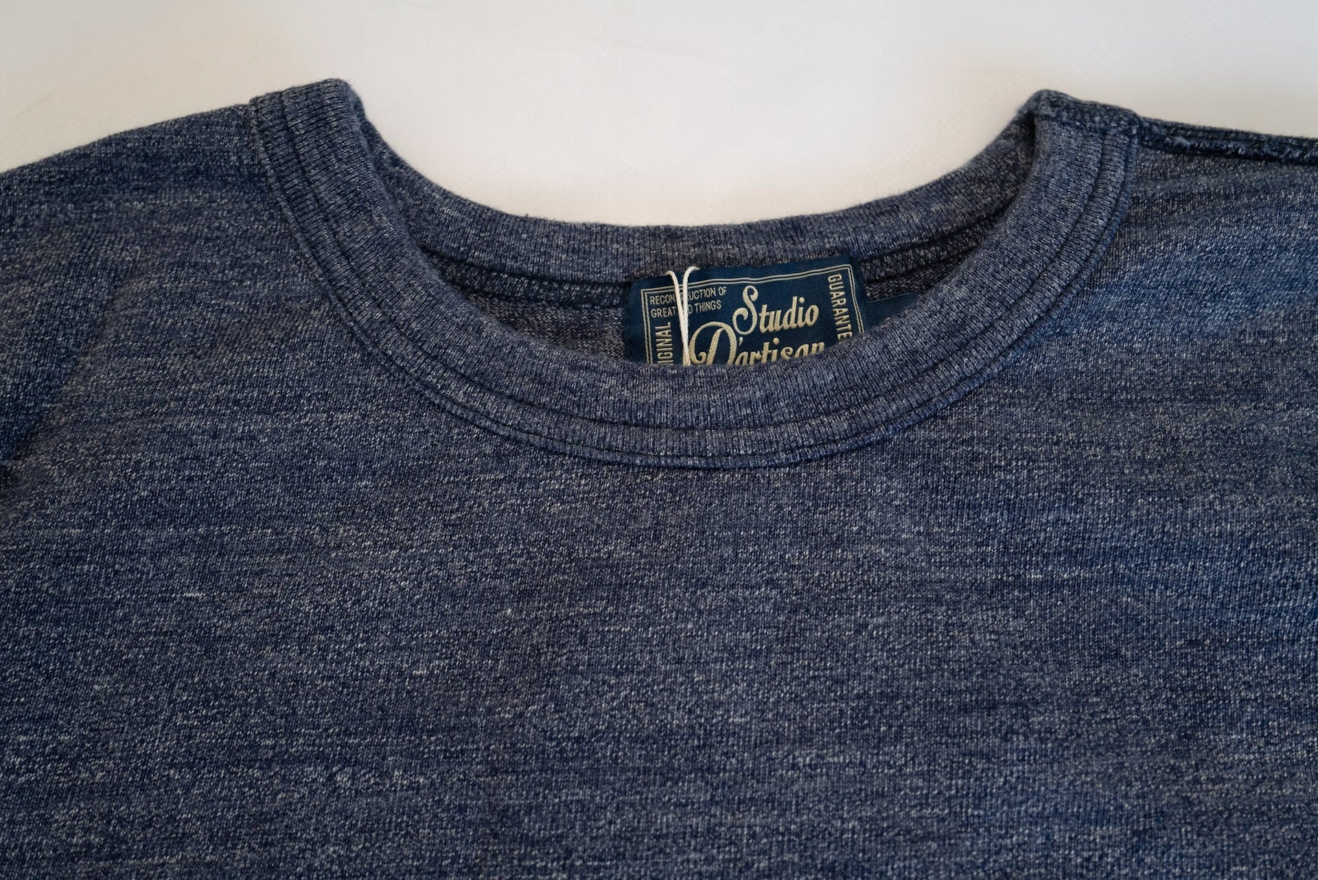 Studio D'Artisan X CORLECTION 7.5oz 'Suvin Gold' Ultimate Loopwheeled L/S Tee (Heather Navy)