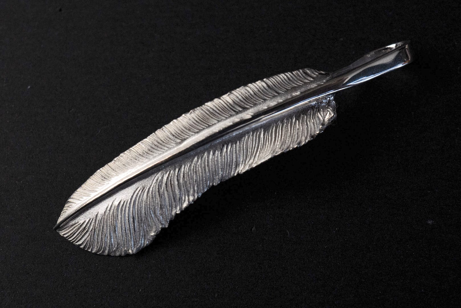 Legend "Medium Feather" Silver Pendant