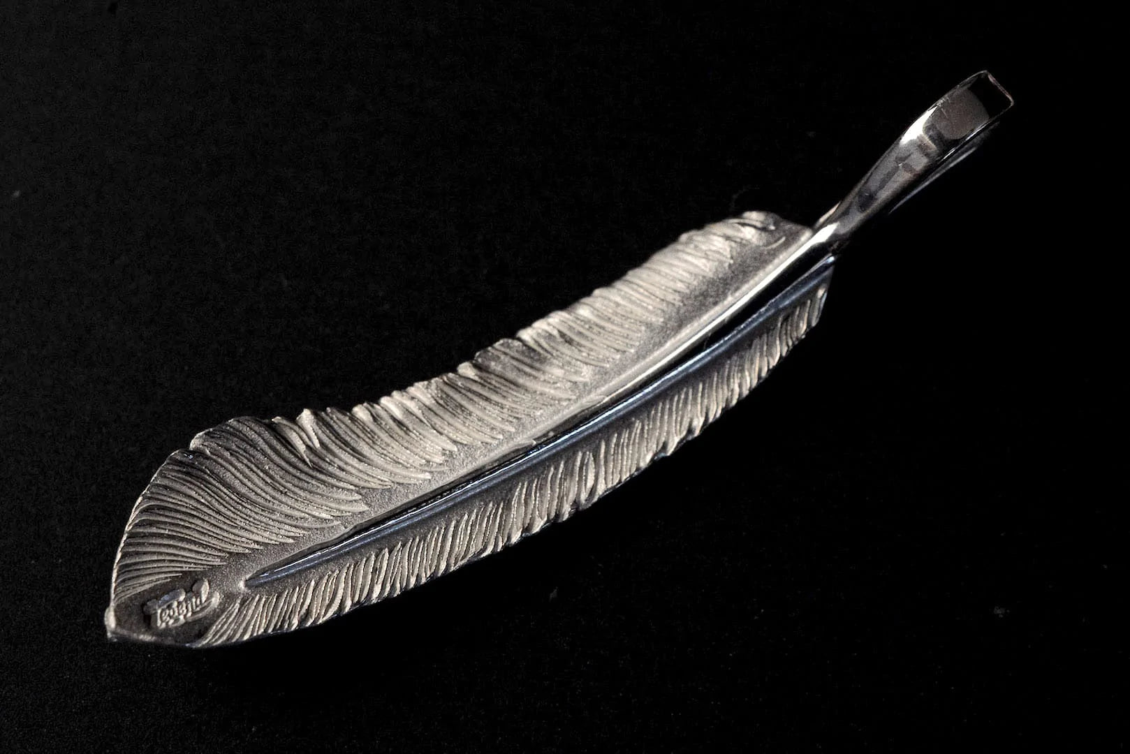 Legend "Medium Feather" Silver Pendant