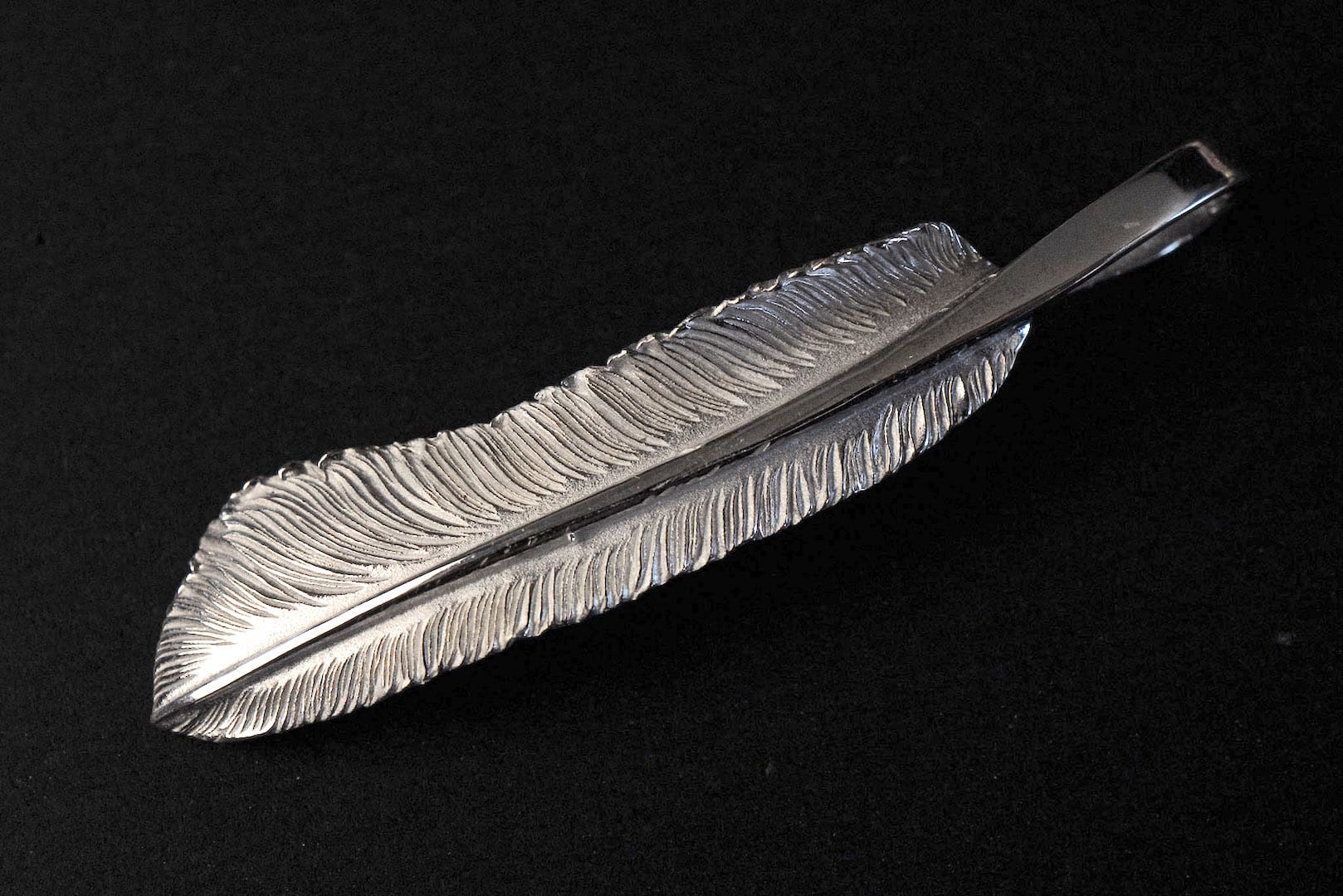 Legend "Medium Feather" Silver Pendant