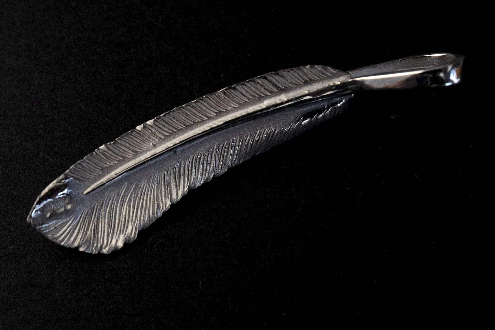 Legend "Medium Feather" Silver Pendant