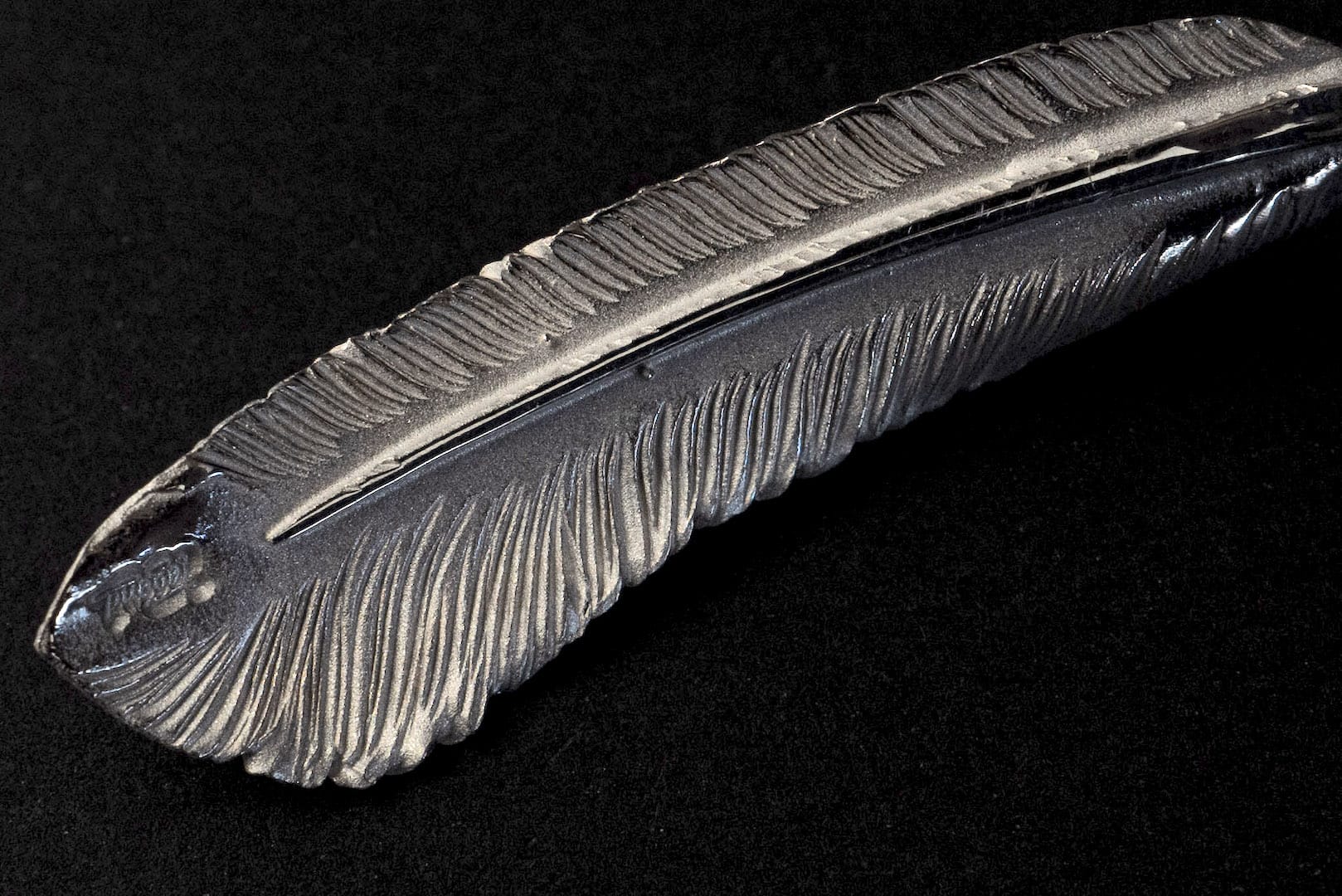 Legend "Medium Feather" Silver Pendant