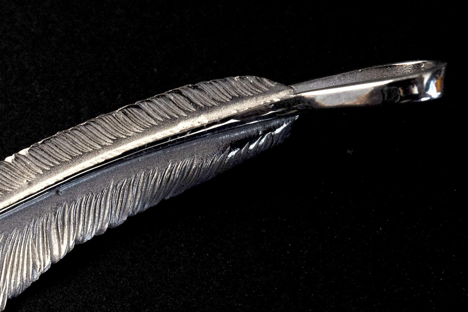 Legend "Medium Feather" Silver Pendant