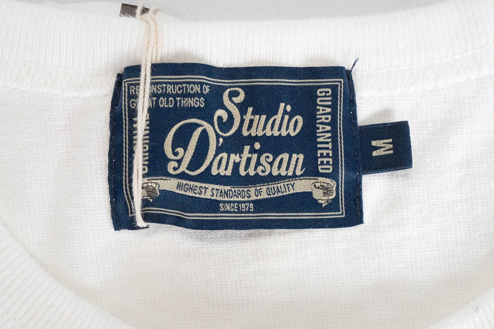 Studio D'Artisan X CORLECTION 7.5oz 'Suvin Gold' Ultimate Loopwheeled Henley Tee (White)