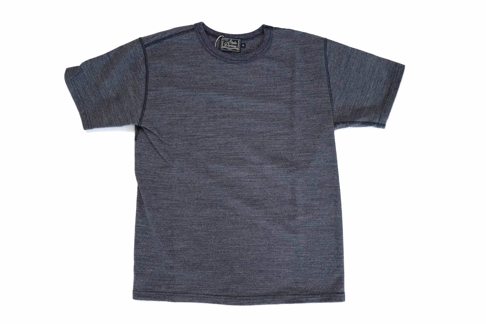 Studio D'Artisan X CORLECTION 7.5oz 'Suvin Gold' Ultimate Loopwheeled Plain Tee (Heather Navy)