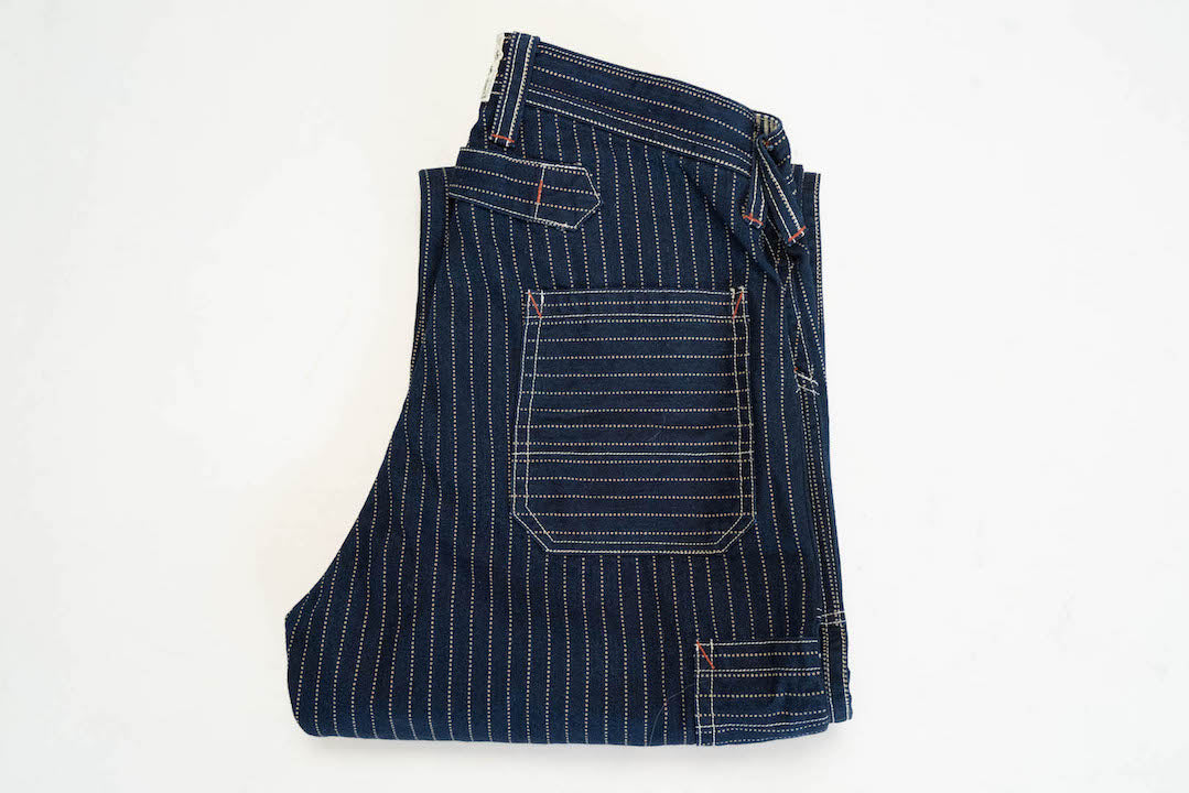 Freewheelers Indigo Wabash "Longshoreman" Trousers (Modern Straight Fit)