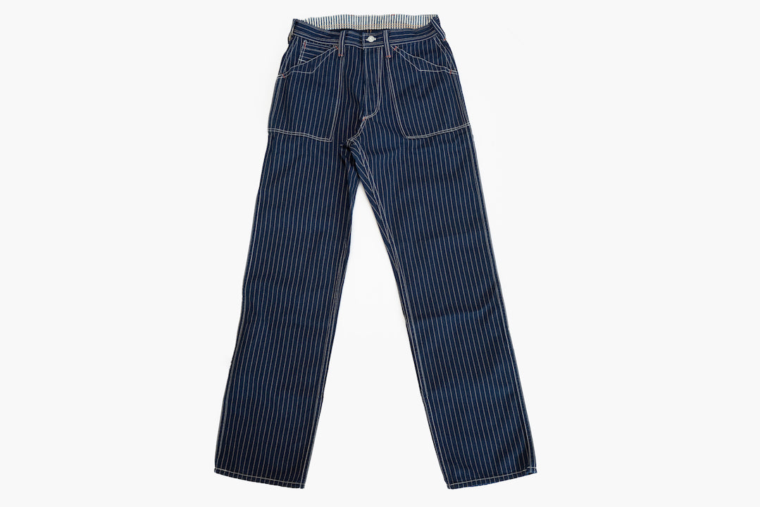 Freewheelers Indigo Wabash "Longshoreman" Trousers (Modern Straight Fit)