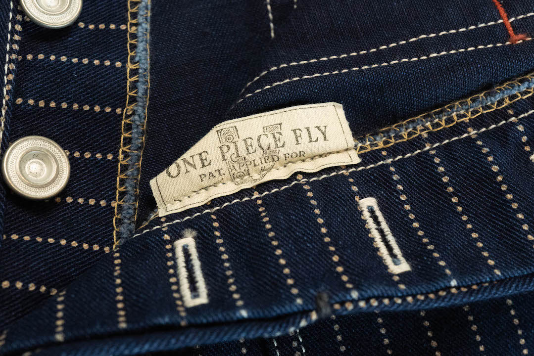 Freewheelers Indigo Wabash "Longshoreman" Trousers (Modern Straight Fit)