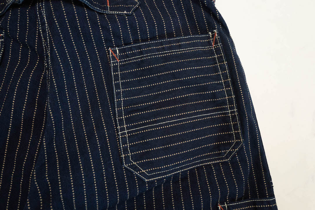 Freewheelers Indigo Wabash "Longshoreman" Trousers (Modern Straight Fit)