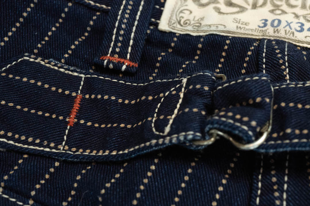 Freewheelers Indigo Wabash "Longshoreman" Trousers (Modern Straight Fit)