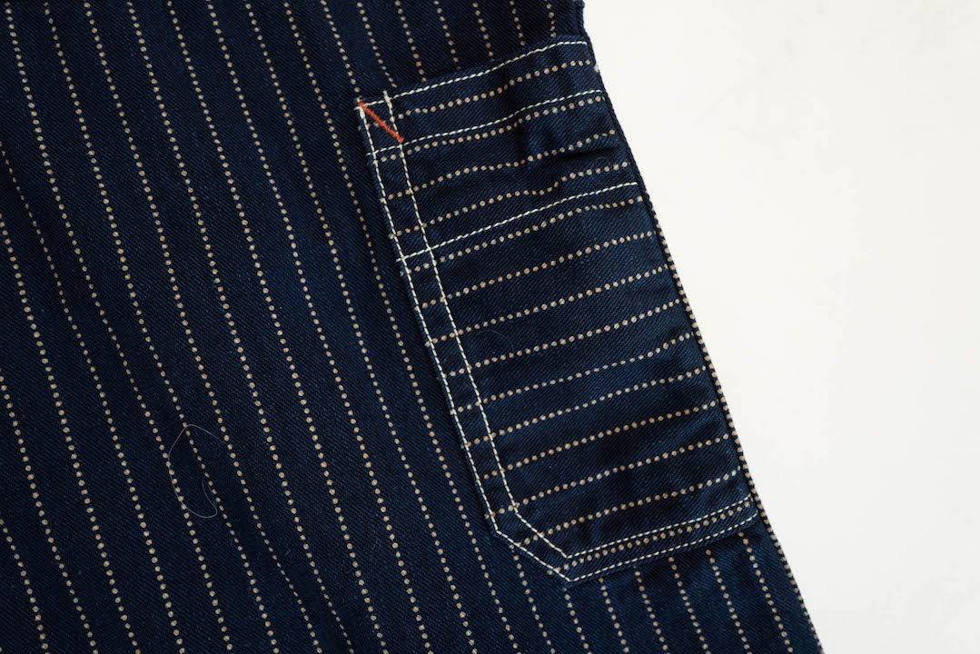 Freewheelers Indigo Wabash "Longshoreman" Trousers (Modern Straight Fit)