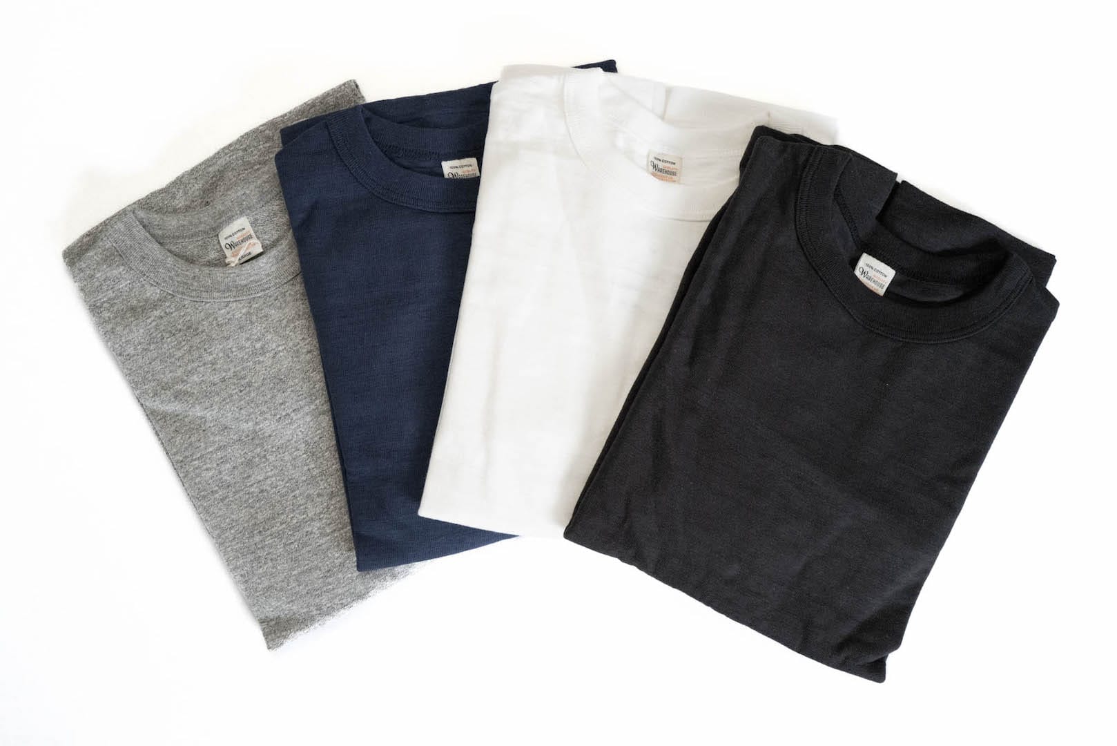 Warehouse 5.5oz "Bamboo Textured" L/S Plain Tee (Black)