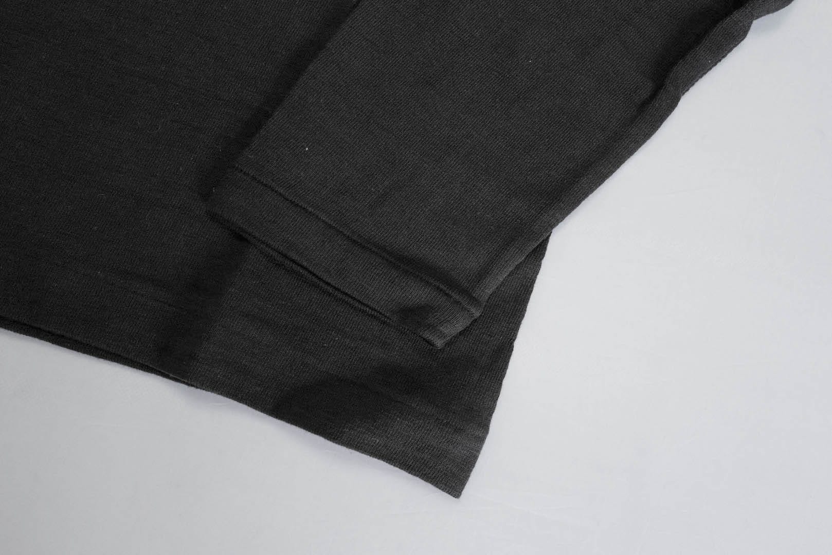 Warehouse 5.5oz "Bamboo Textured" L/S Plain Tee (Black)