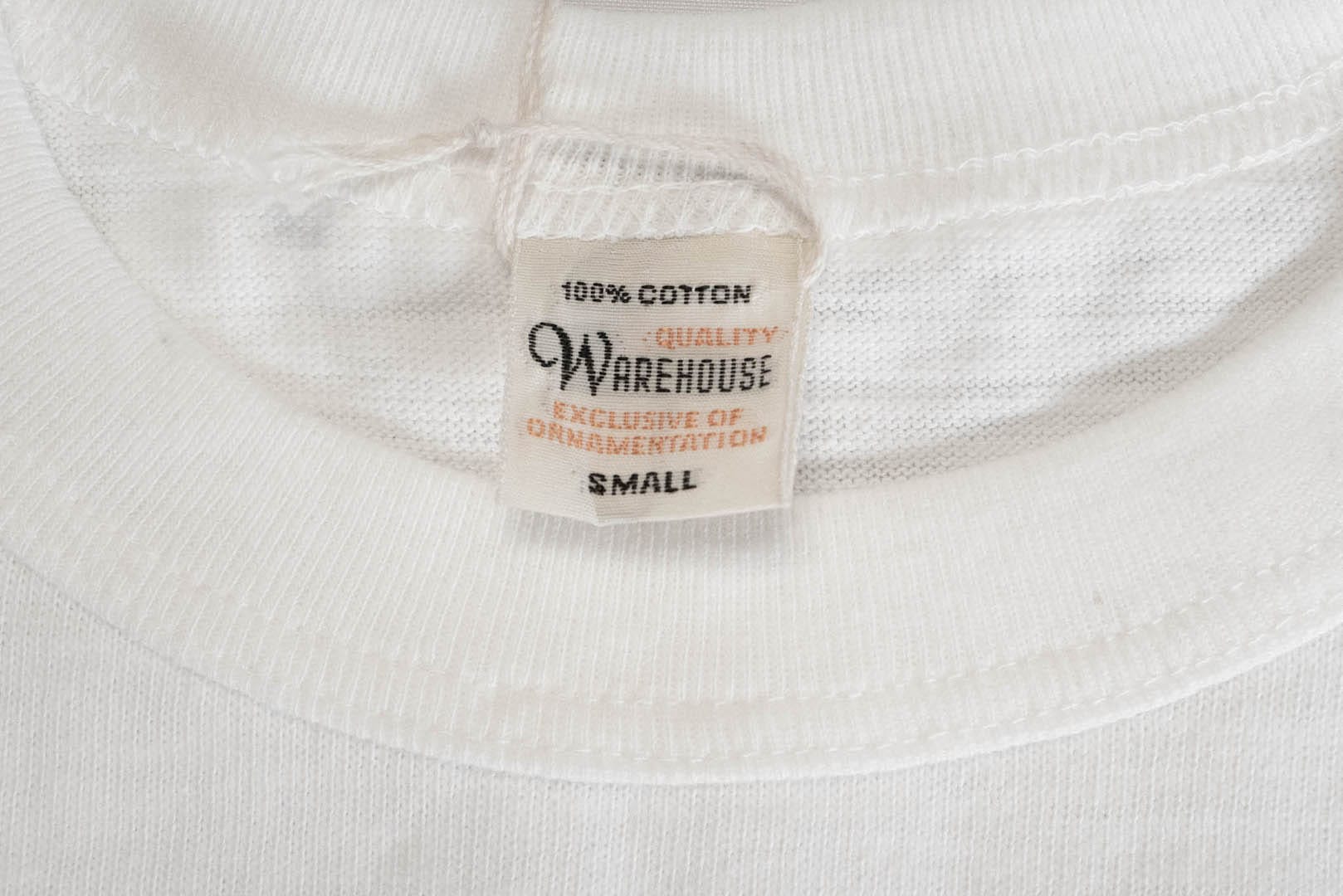 Warehouse 5.5oz "Bamboo Textured" L/S Plain Tee (White)