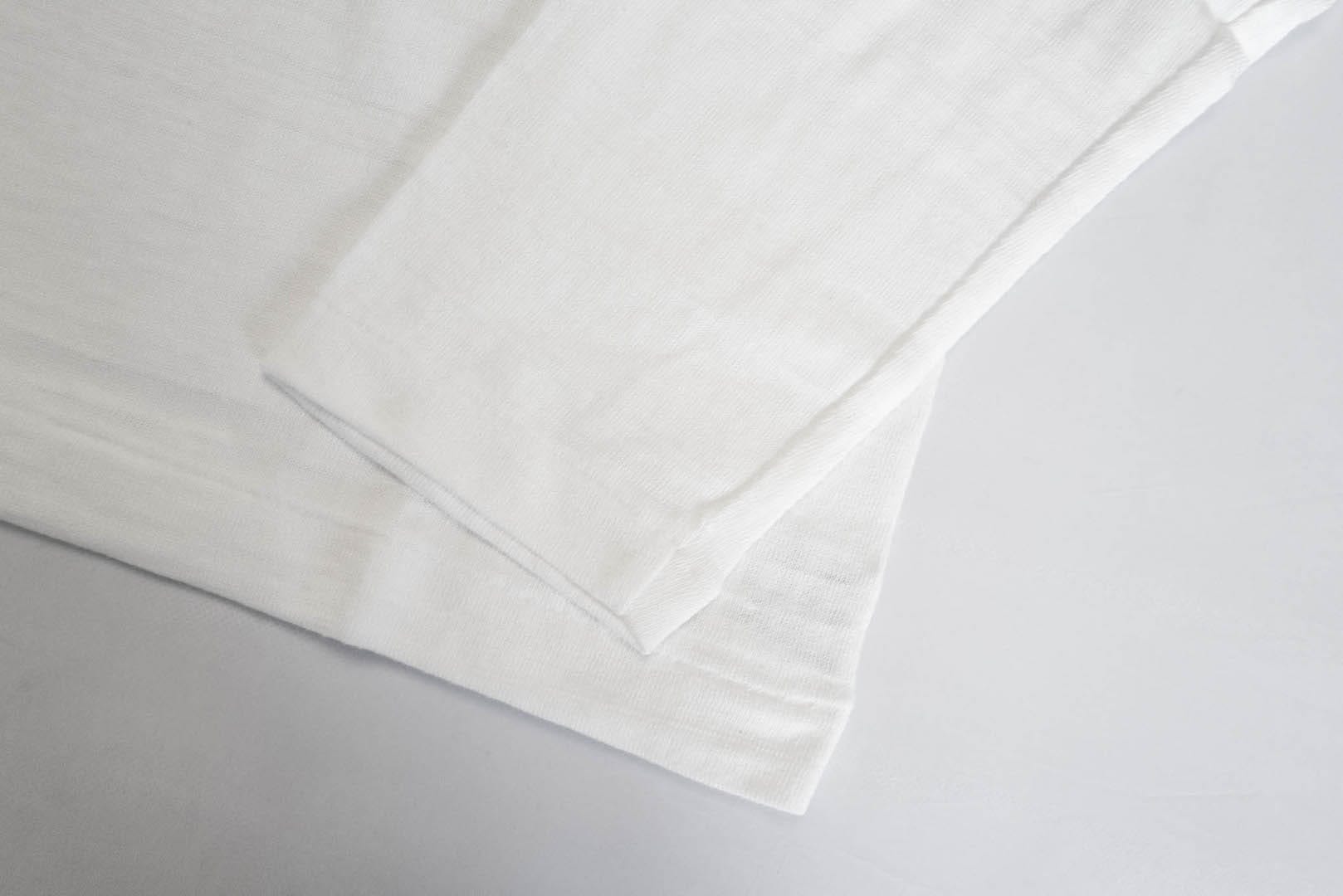 Warehouse 5.5oz "Bamboo Textured" L/S Plain Tee (White)