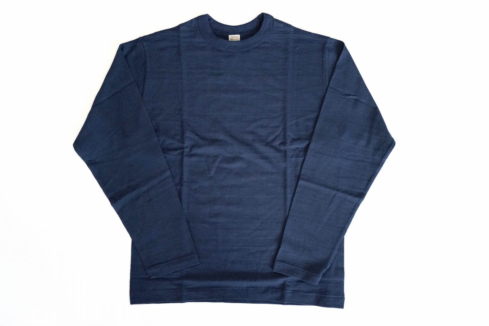 Warehouse 5.5oz "Bamboo Textured" L/S Plain Tee (Navy)
