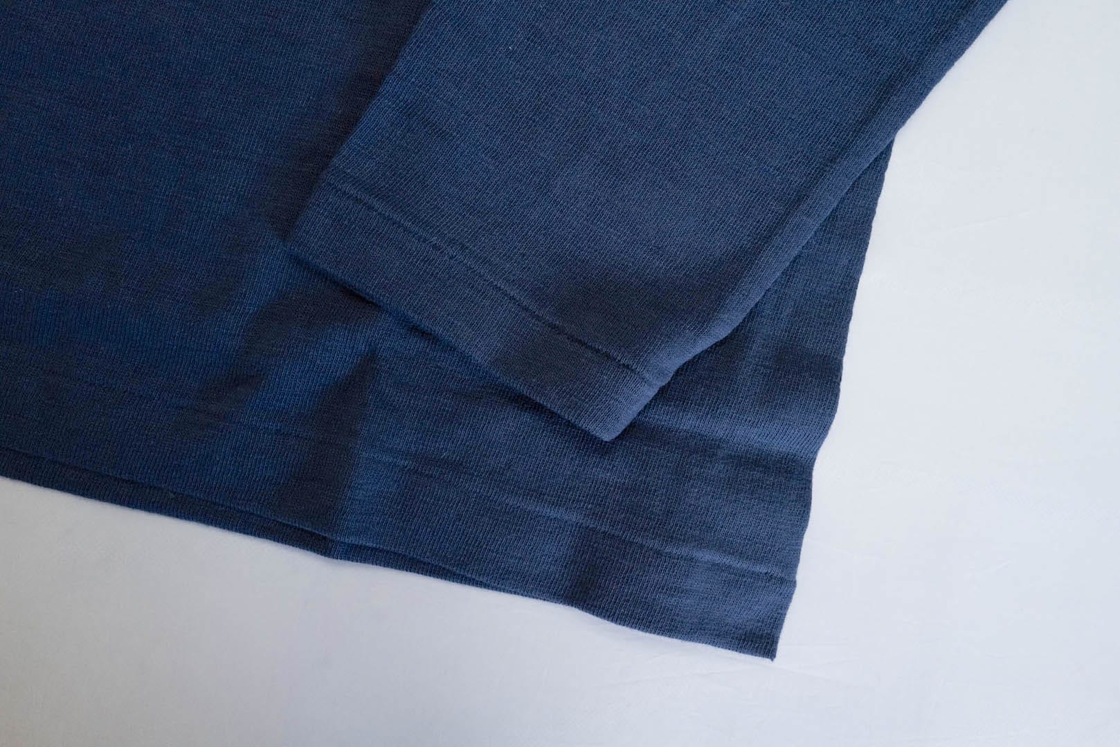 Warehouse 5.5oz "Bamboo Textured" L/S Plain Tee (Navy)