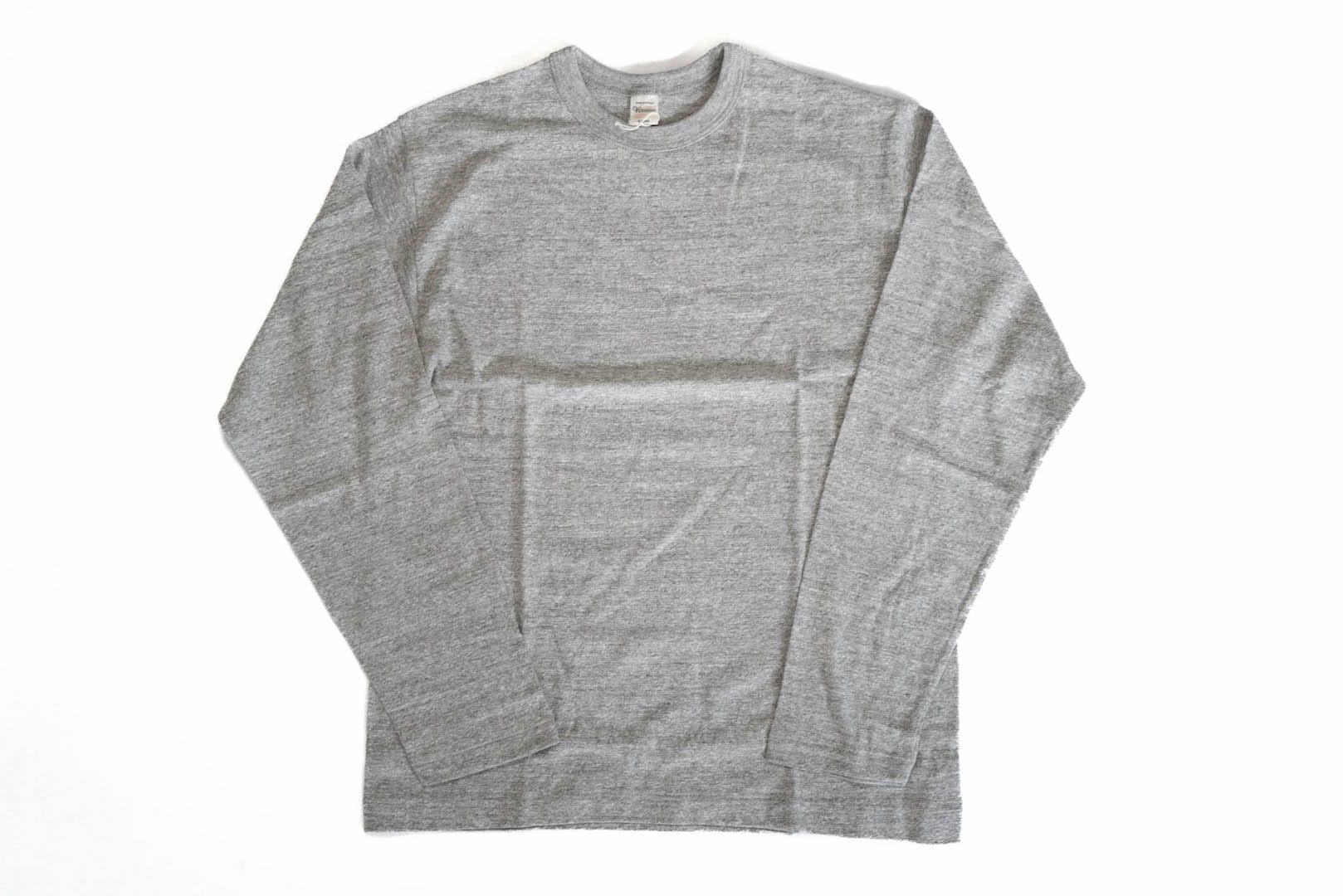 Warehouse 5.5oz "Bamboo Textured" L/S Plain Tee (Gray)