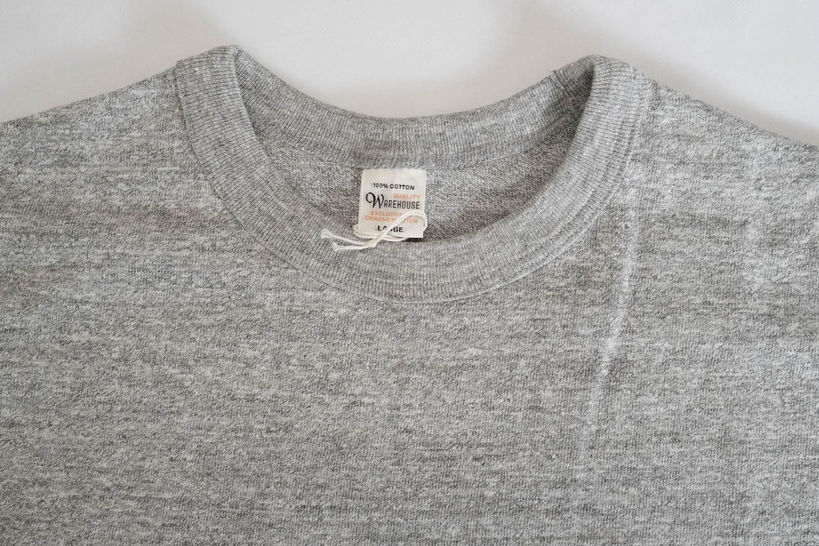 Warehouse 5.5oz "Bamboo Textured" L/S Plain Tee (Gray)