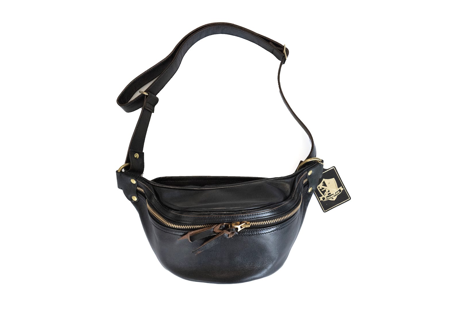 Inception by Accel Co. Horsebutt "Funky" Shoulder Bag (Black Tea-core)