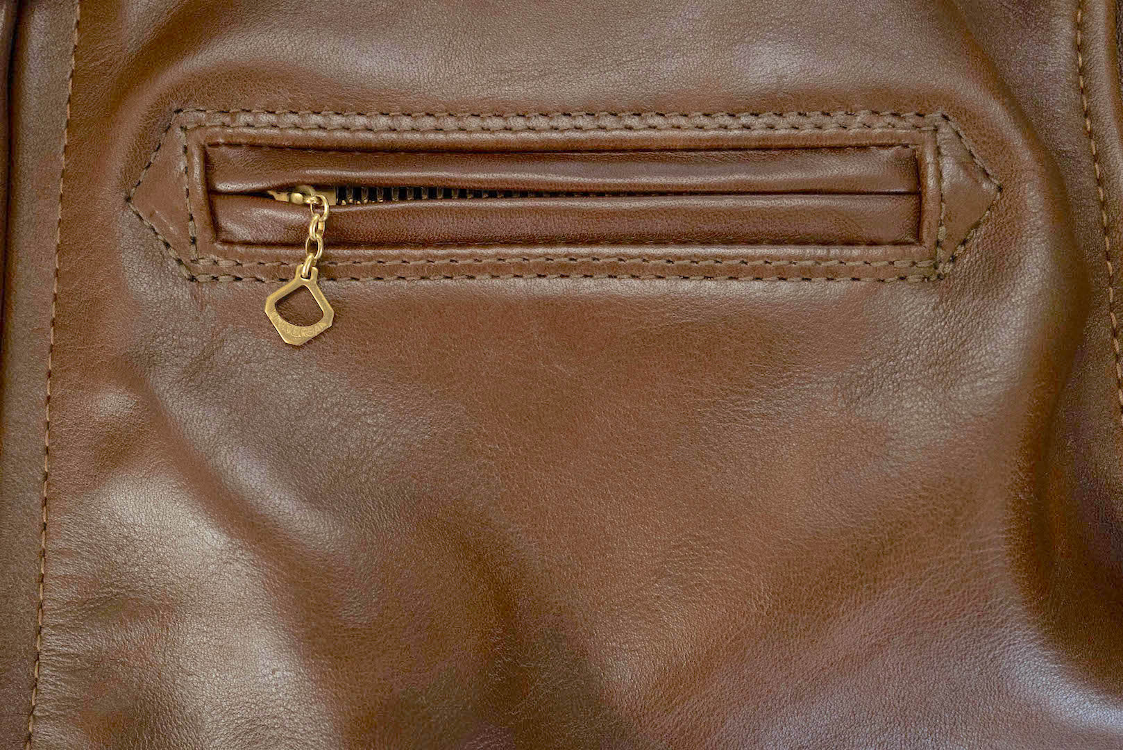 The Flat Head Horsehide 50s Single Riders Jacket (Brown Tea-Cored)