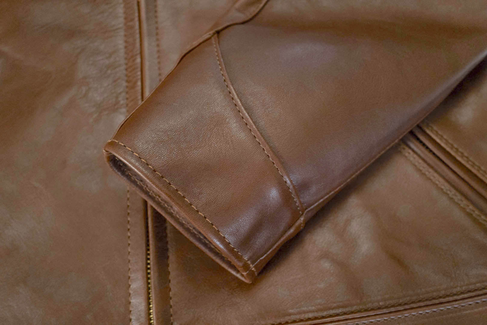The Flat Head Horsehide 50s Single Riders Jacket (Brown Tea-Cored)