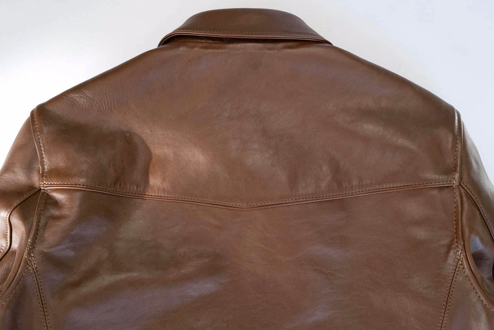 The Flat Head Horsehide 50s Single Riders Jacket (Brown Tea-Cored)