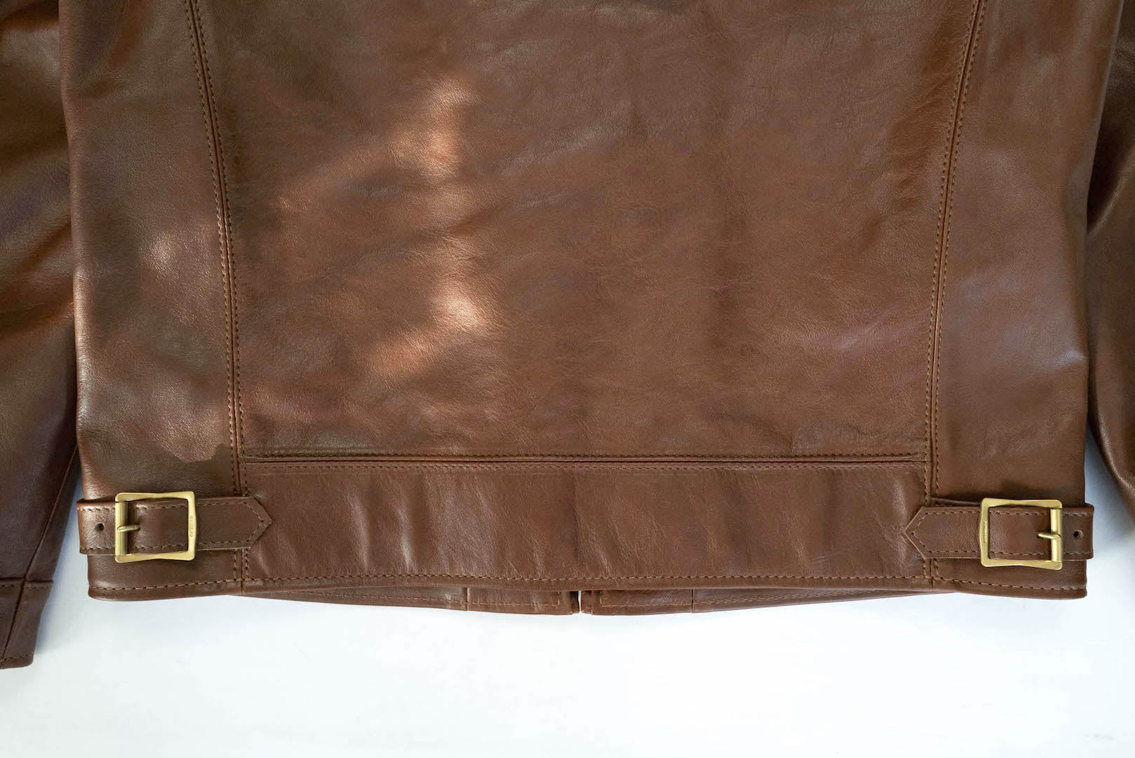 The Flat Head Horsehide 50s Single Riders Jacket (Brown Tea-Cored)