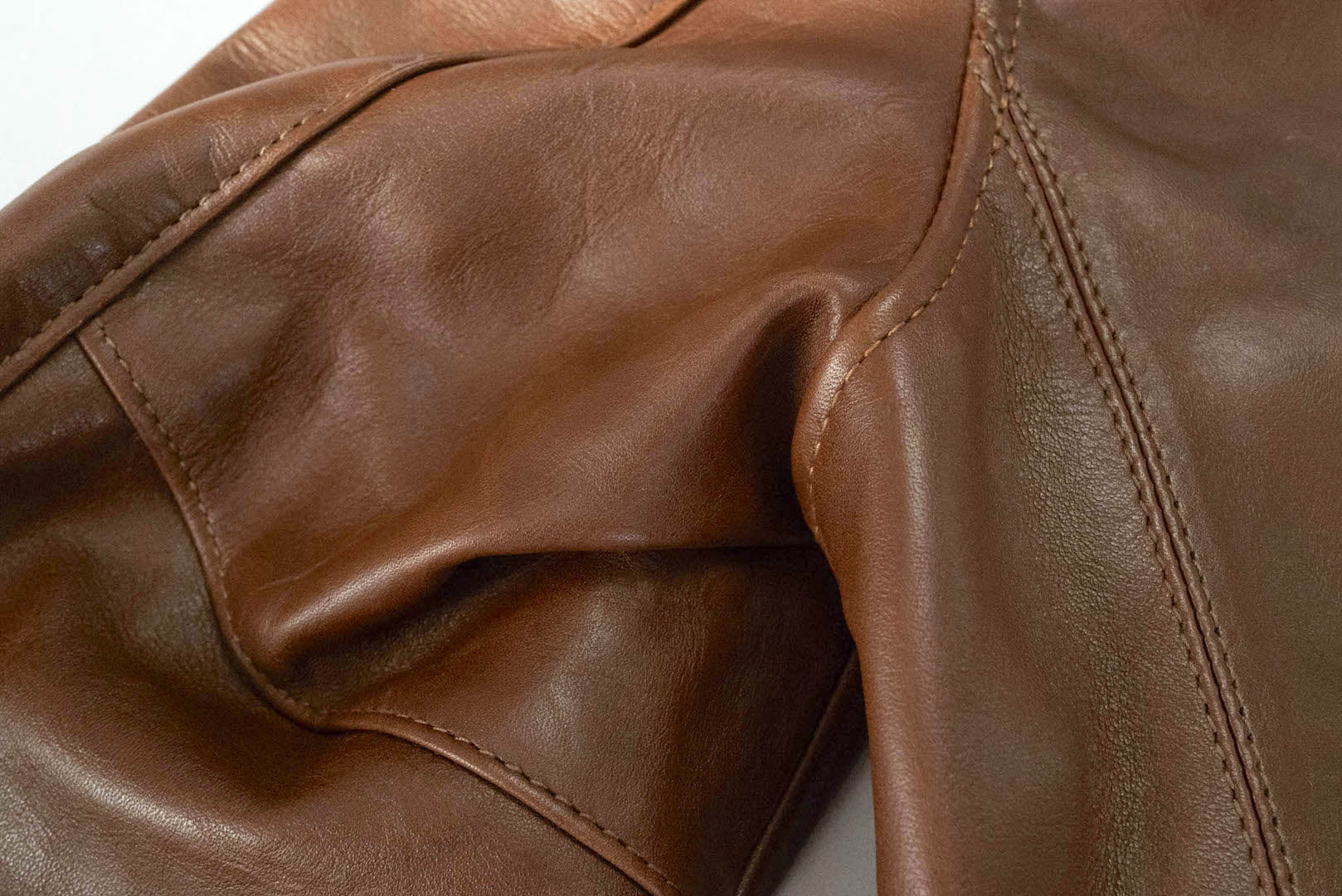 The Flat Head Horsehide 50s Single Riders Jacket (Brown Tea-Cored)