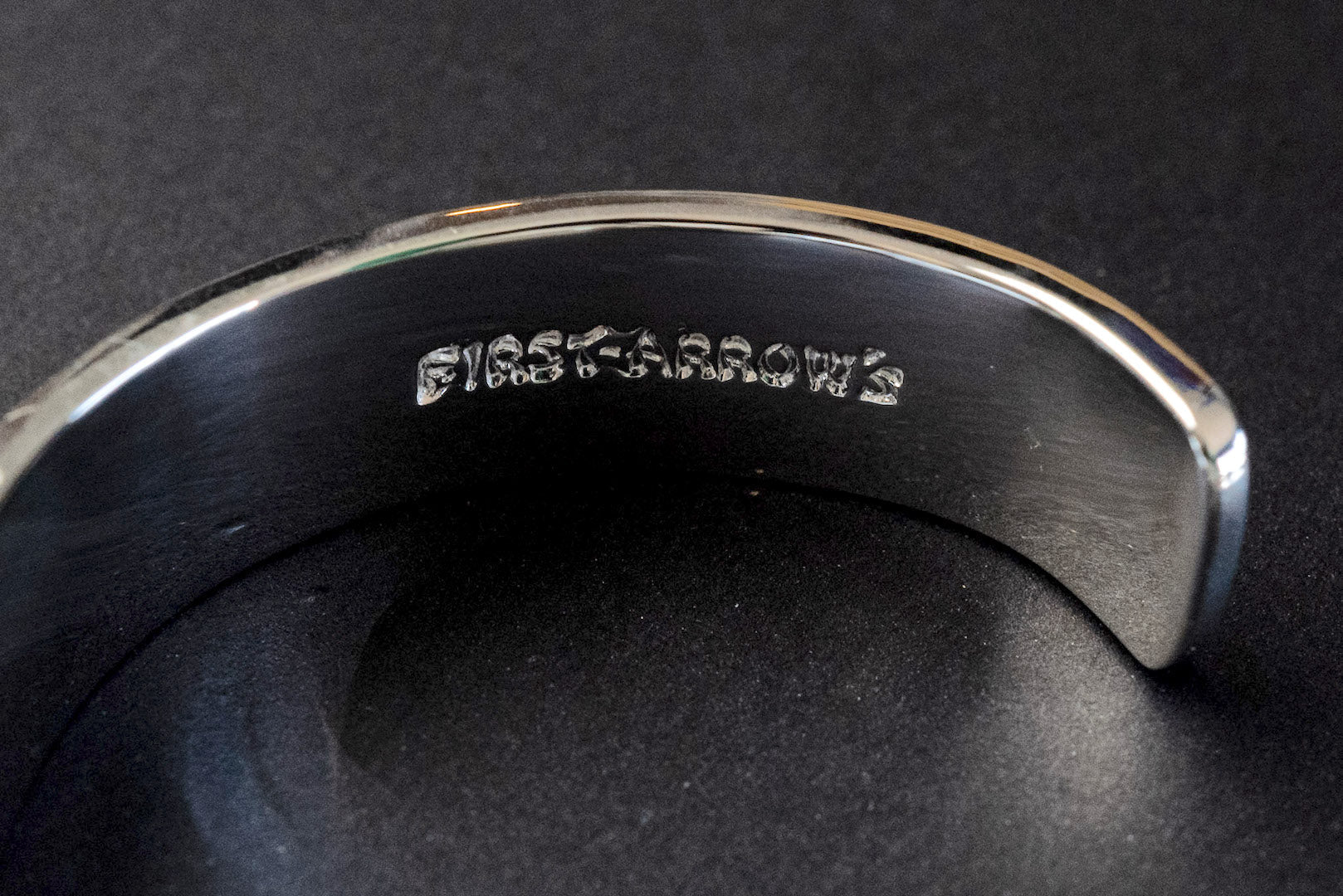 First Arrow's 12mm Arabesque Bangle with 18k Gold Sunburst Emblem (BR-026)