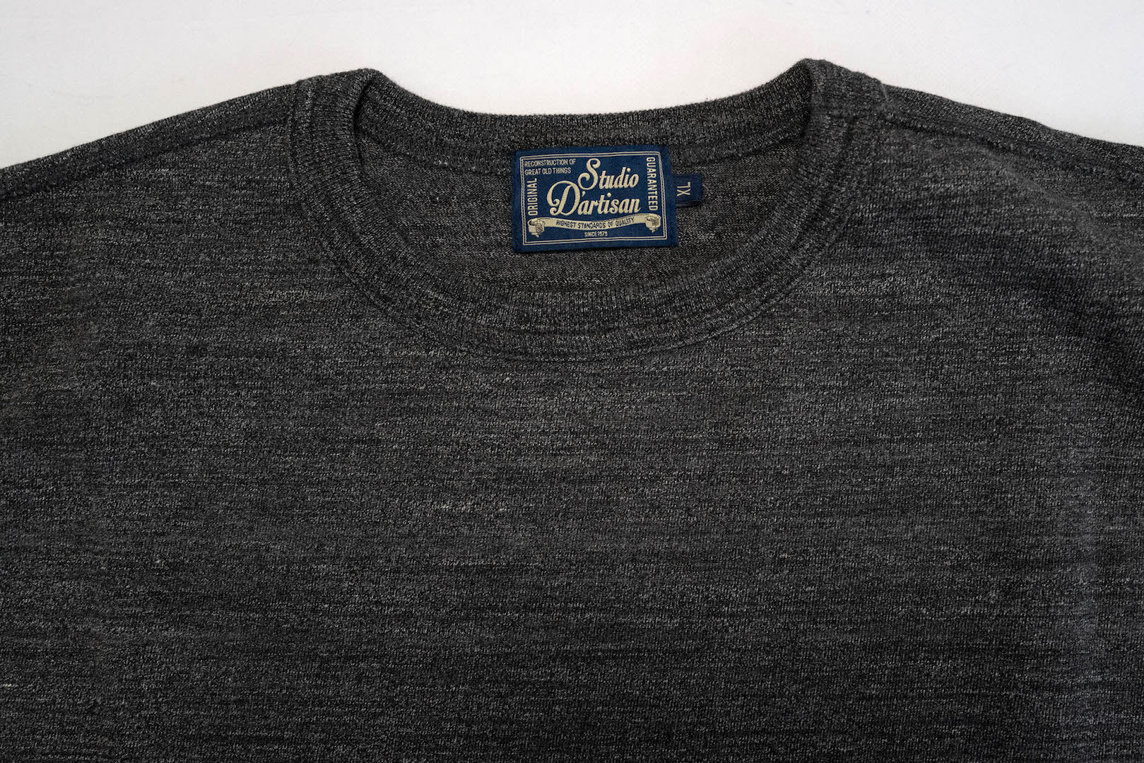 Studio D'Artisan X CORLECTION 7.5oz 'Suvin Gold' Ultimate Loopwheeled Plain Tee (Heather Ink)