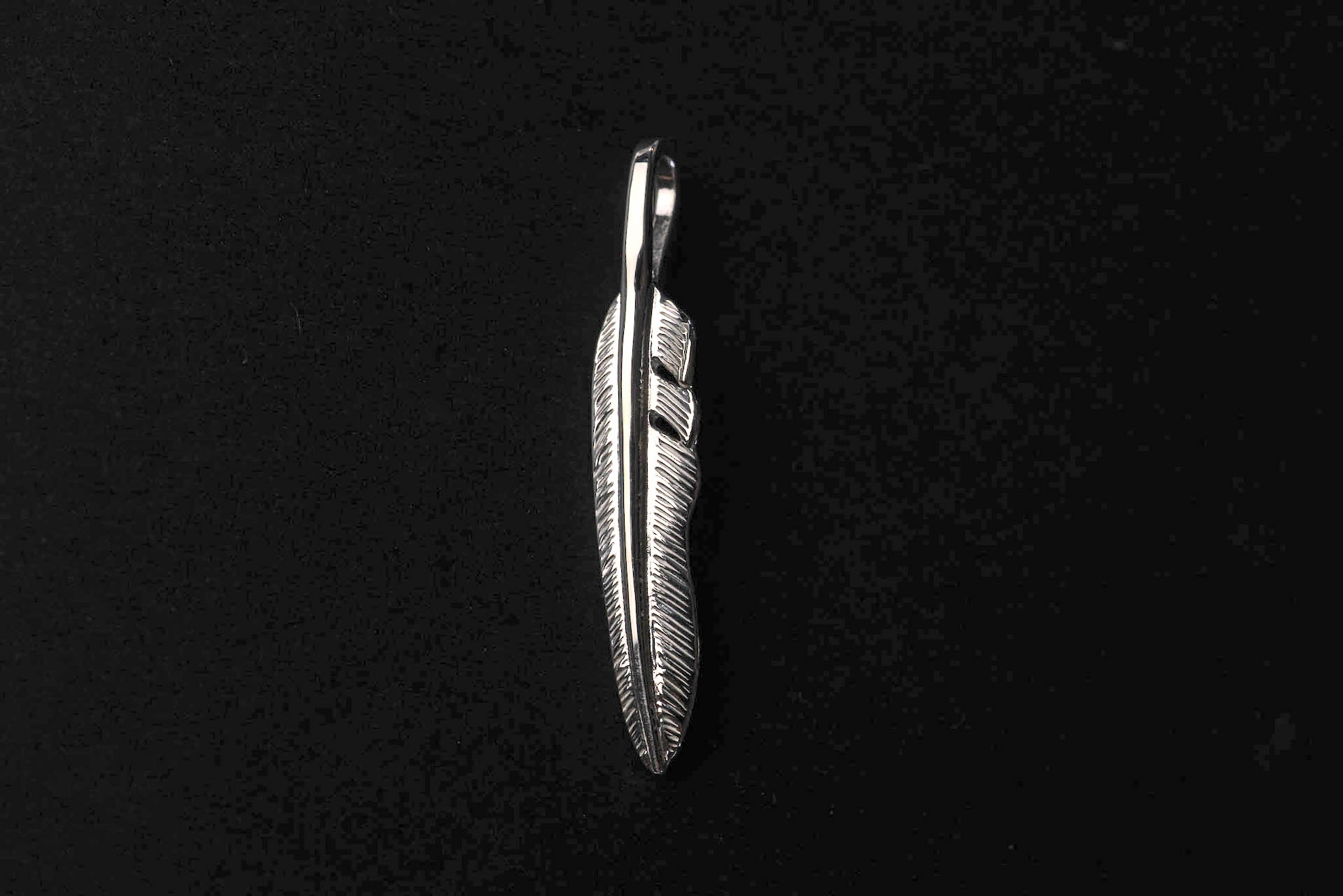 First Arrow's Small "Kazekiri" Silver Feather Pendants (P-431)