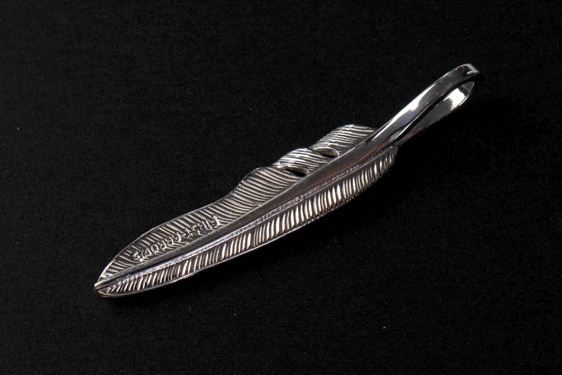 First Arrow's Small "Kazekiri" Silver Feather Pendants (P-431)