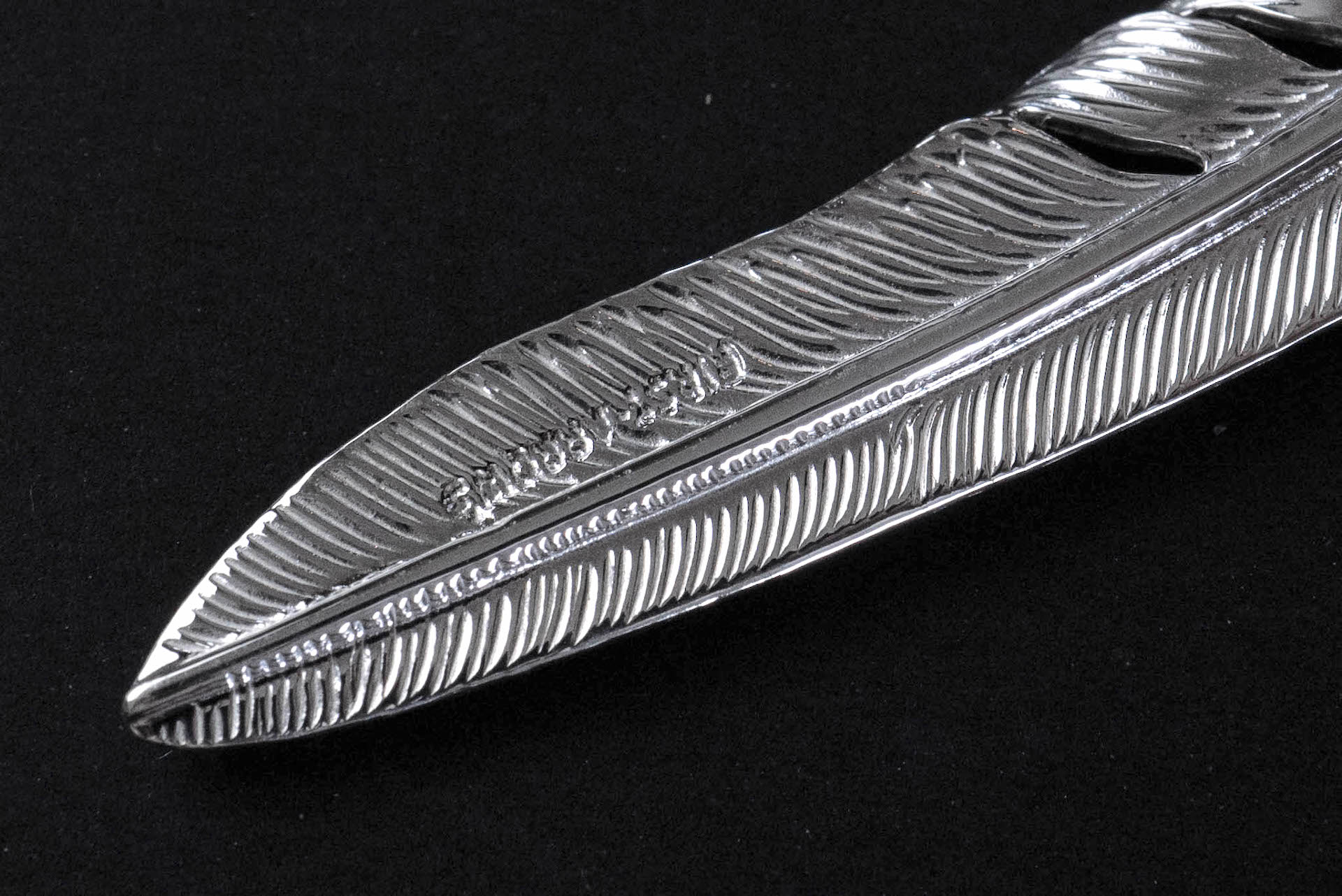 First Arrow's Large "Kazekiri" Silver Feather Pendants (P-428)