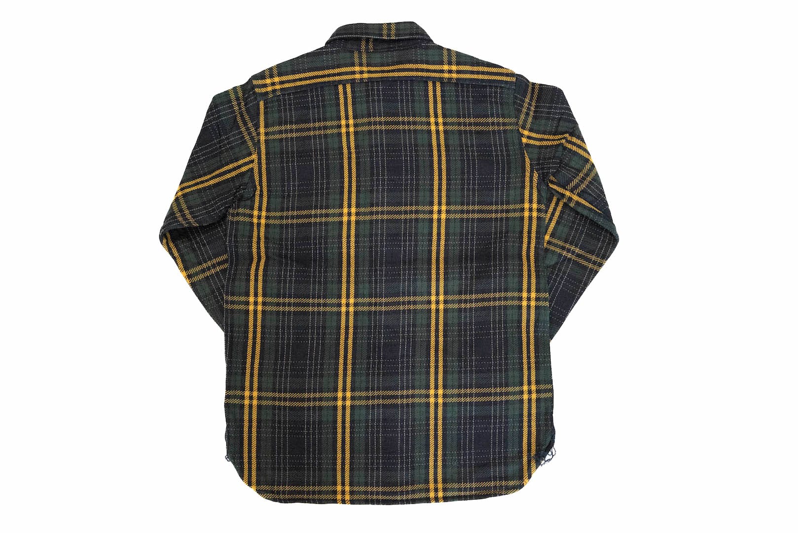 Samurai Indigo Dyed Heavyweight Flannel Workshirt (Forest Green)