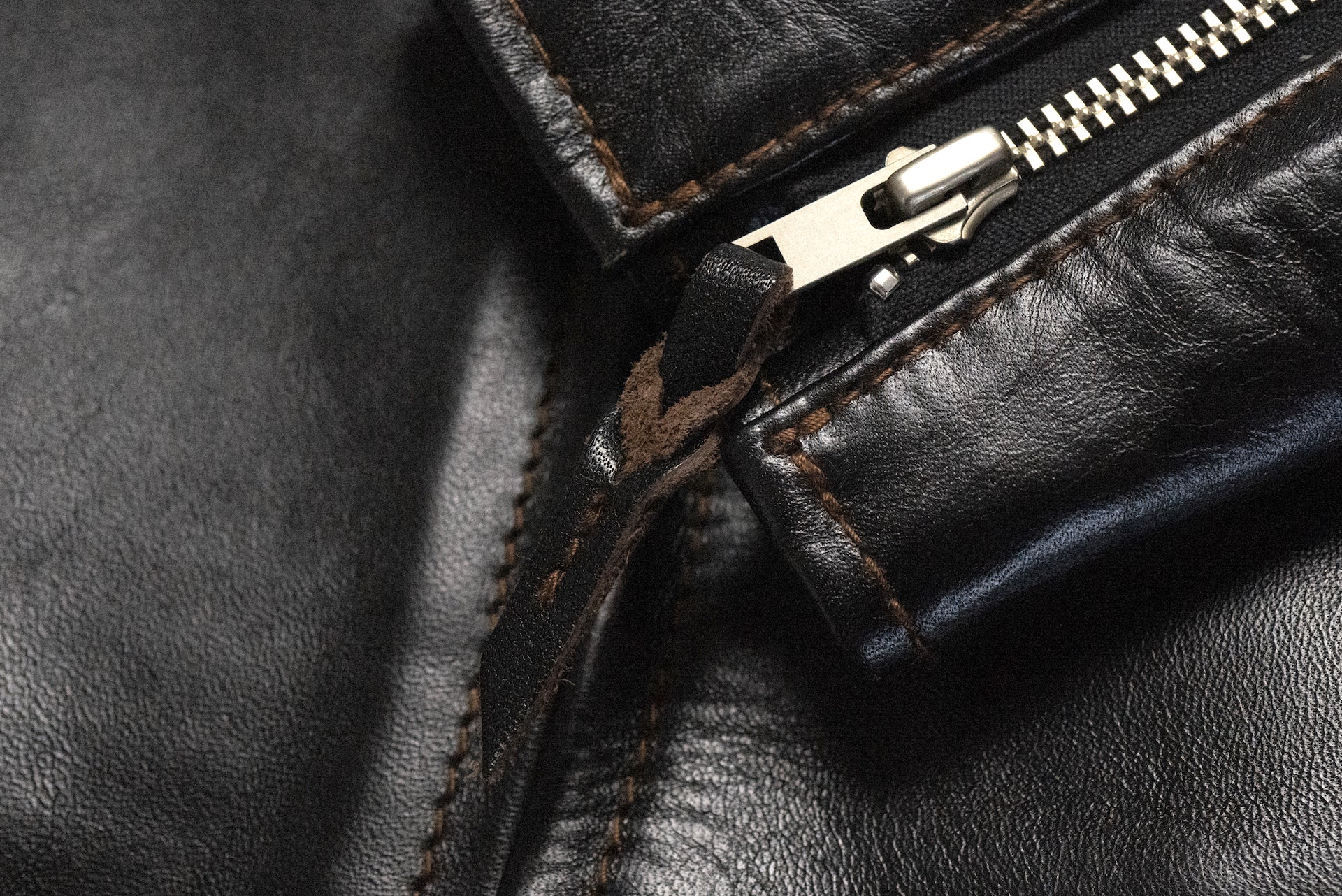 The Flat Head Horsehide Quilted Single Riders Jacket  (Black Tea-cored)