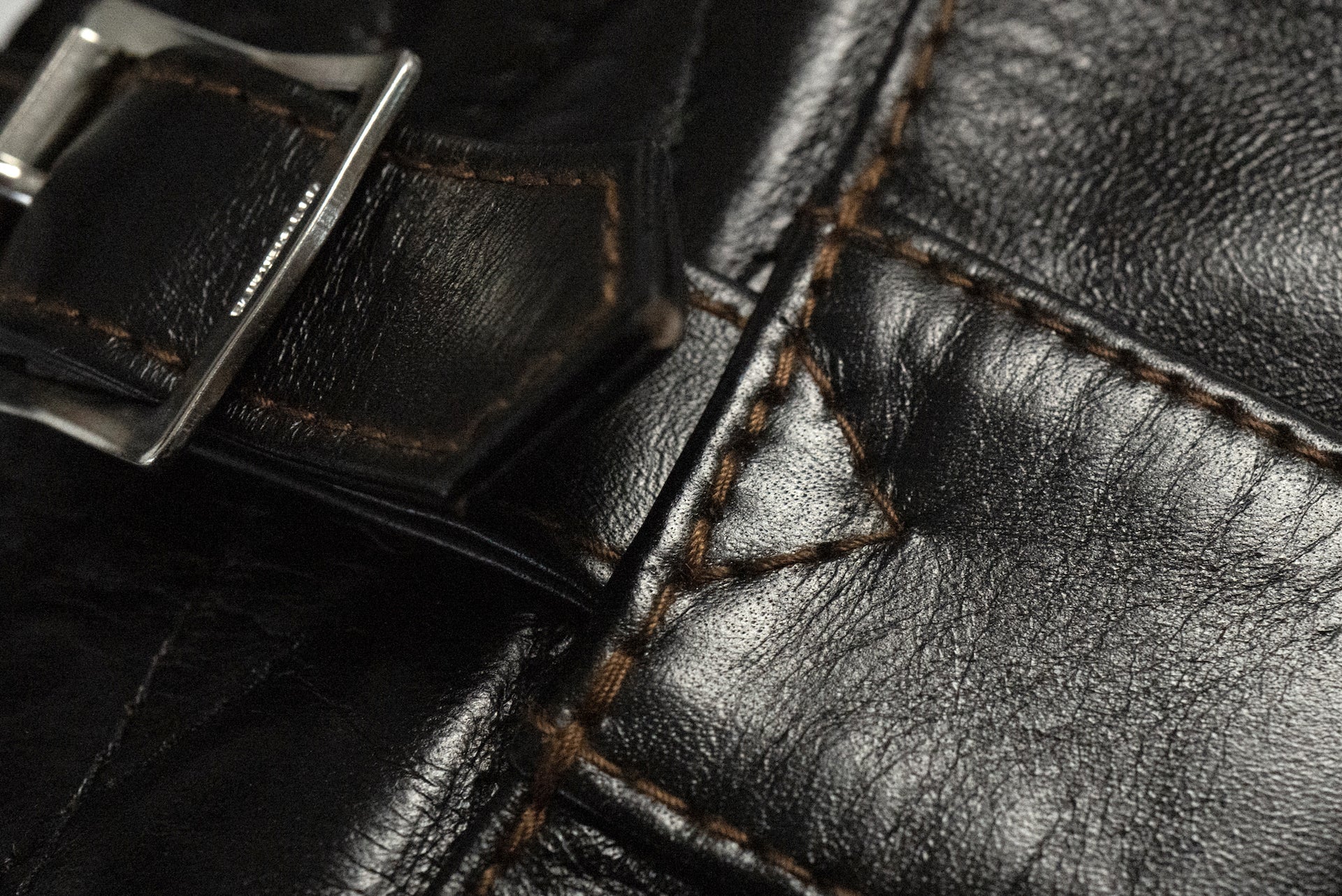 The Flat Head Horsehide Quilted Single Riders Jacket  (Black Tea-cored)