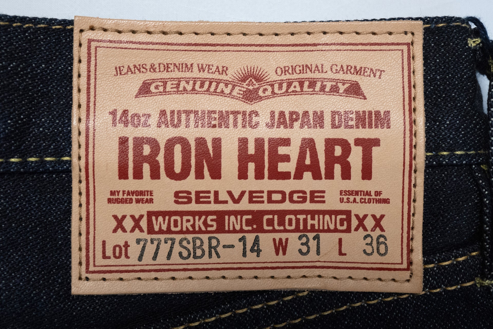 Iron Heart 14oz 777SBR-14 14oz Broken Twill Denim (Super Slim Tapered fit)