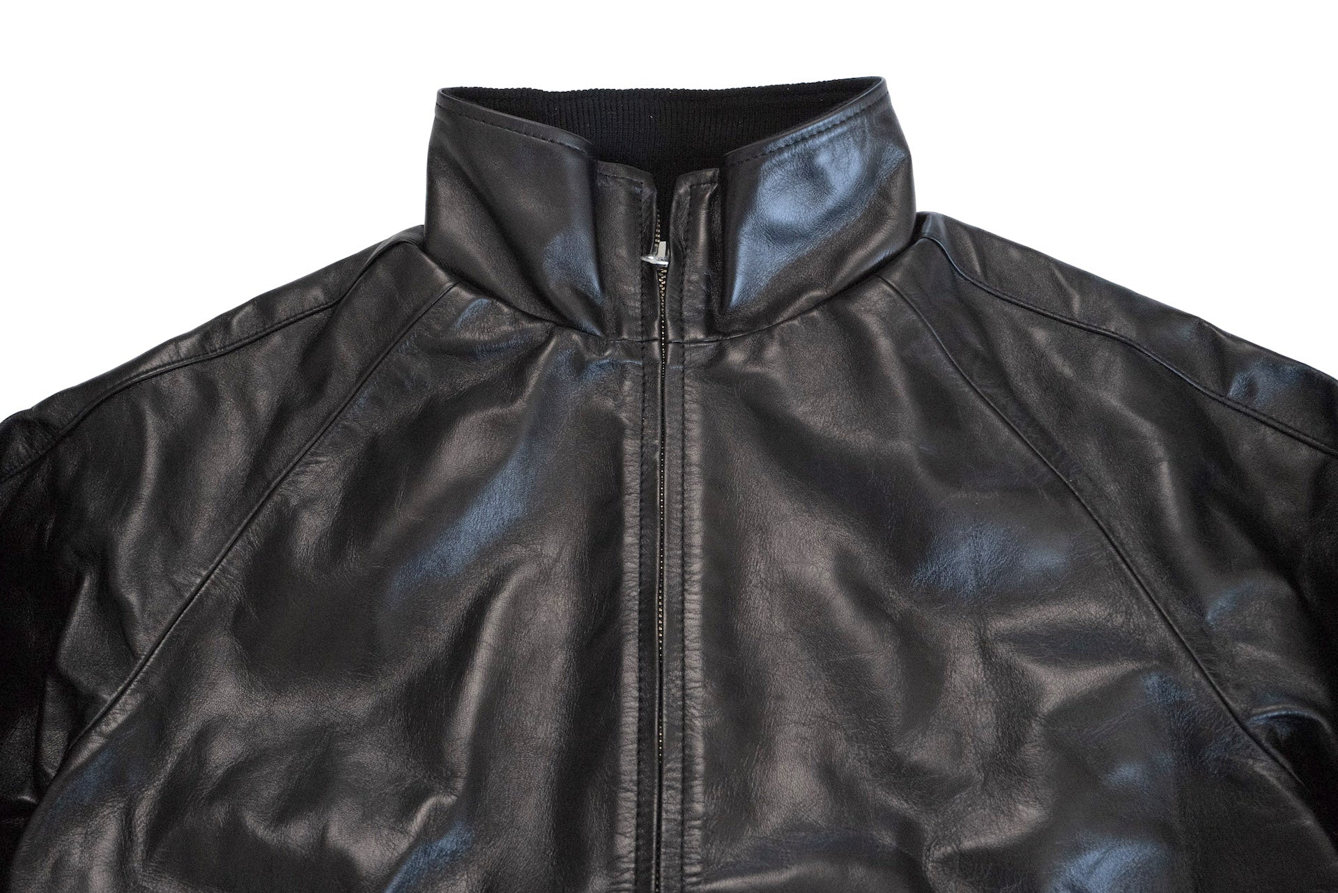 The Flat Head Horsehide Track Jacket (Jet Black)