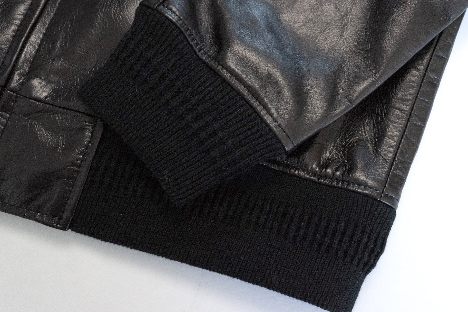 The Flat Head Horsehide Track Jacket (Jet Black)