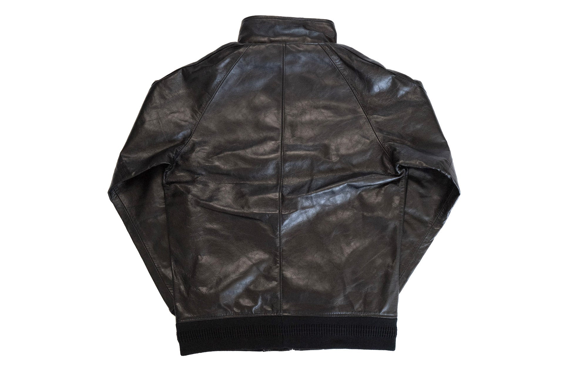 The Flat Head Horsehide Track Jacket (Jet Black)
