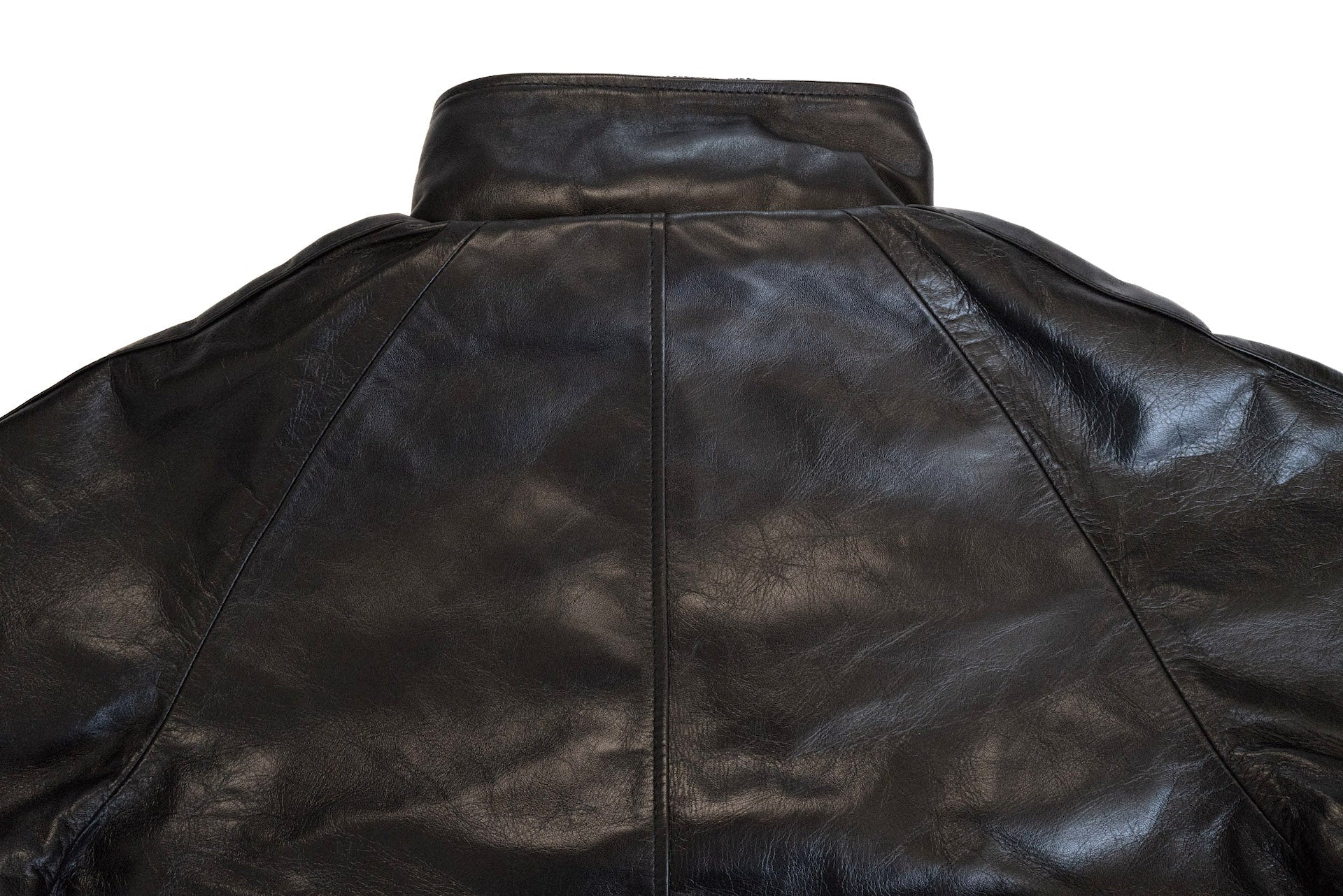 The Flat Head Horsehide Track Jacket (Jet Black)
