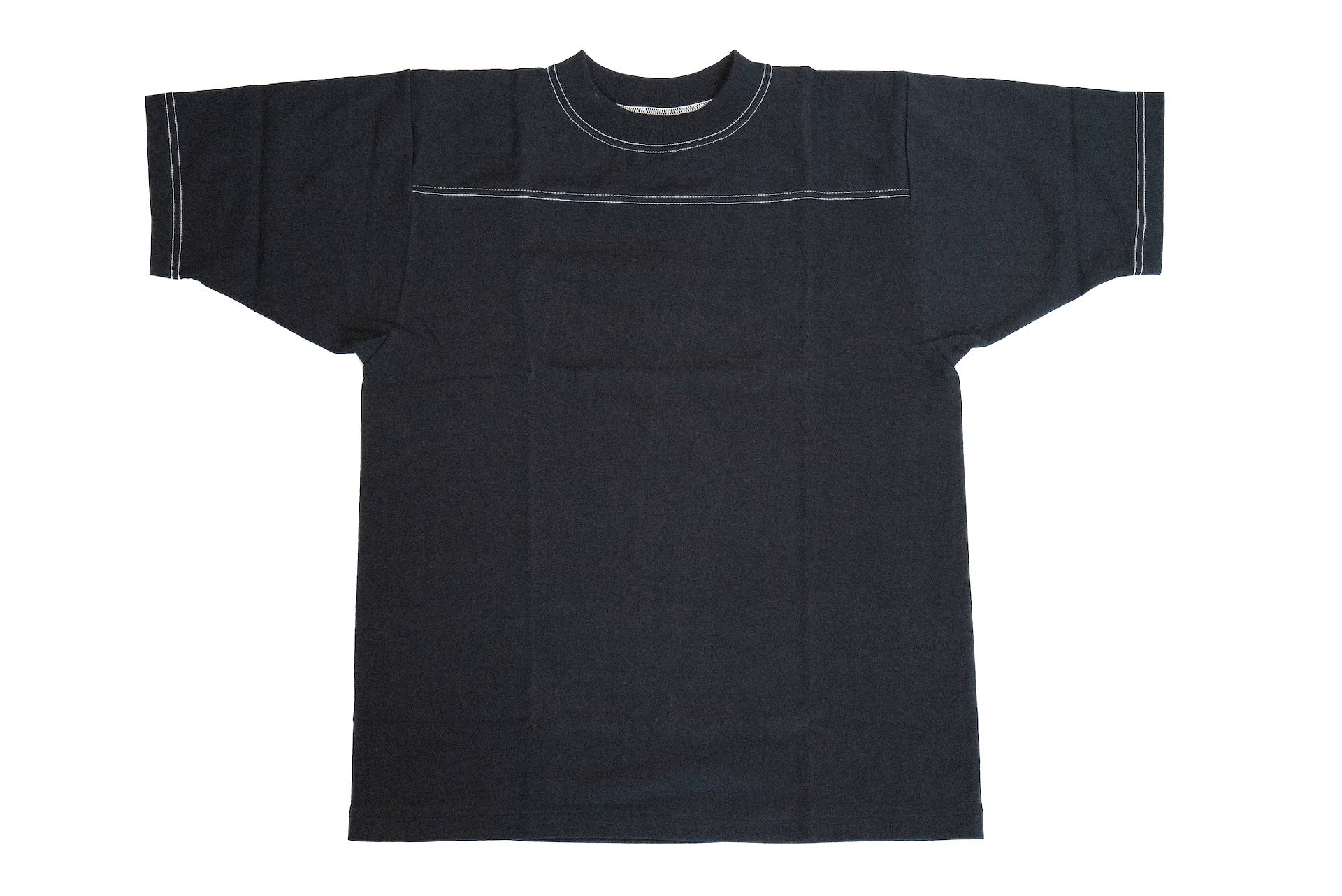 Denime X Warehouse Co. 7oz Loopwheeled Football Tee (Black)
